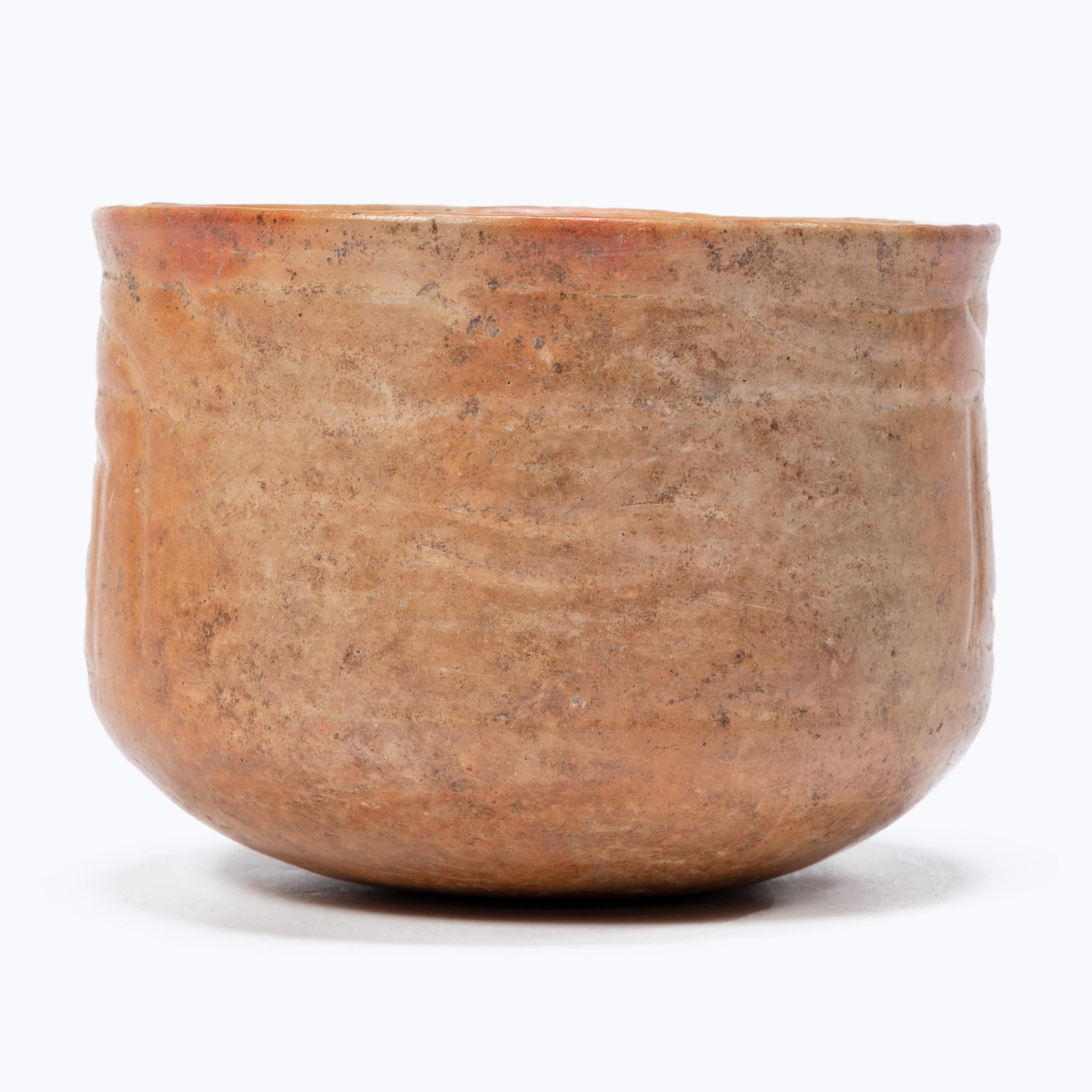 Central American Maya Incised Orangeware Bowl