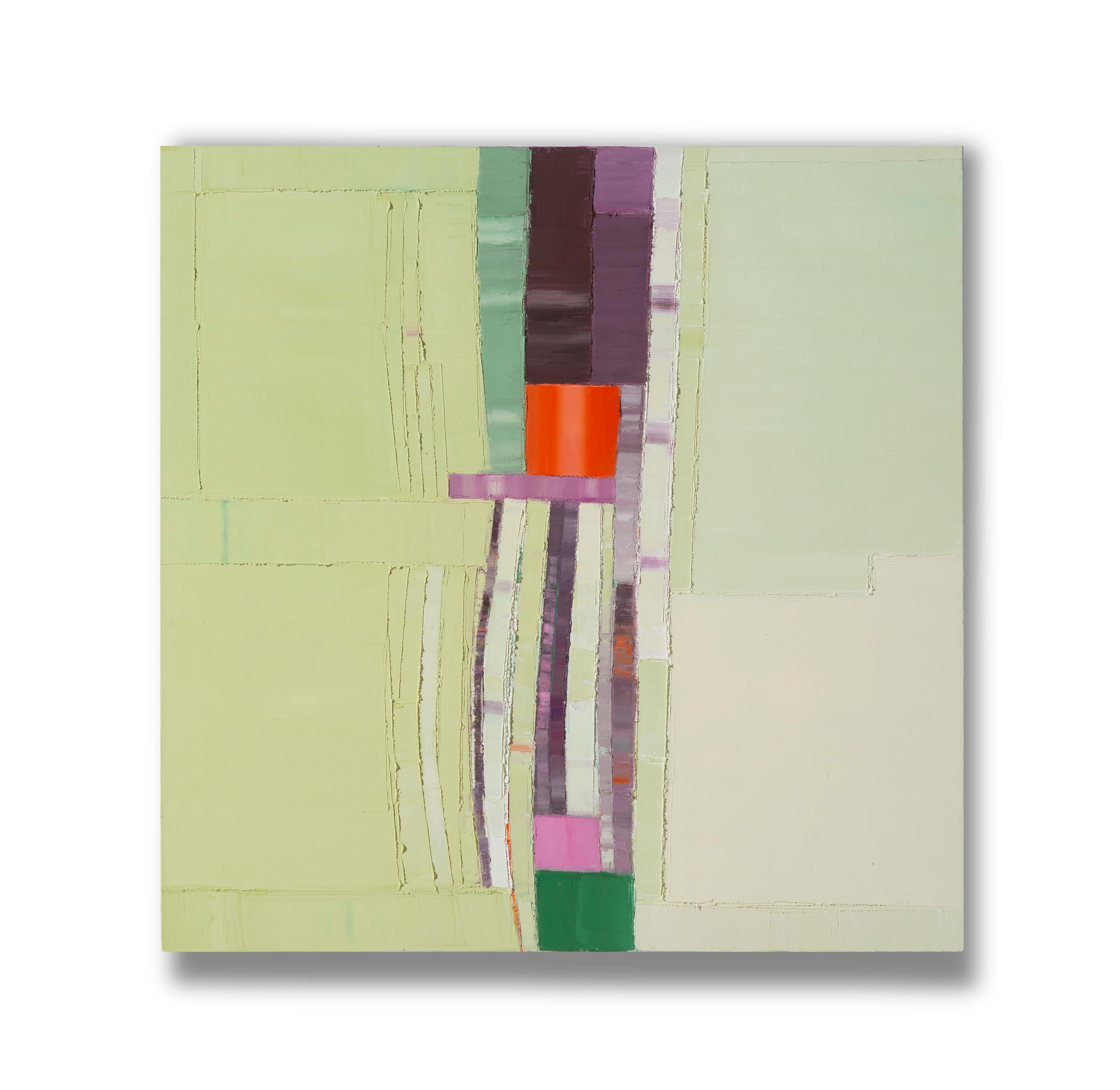 Siempre Ya Otra Vez 12, 48 x 48 pulg. Abstracto geométrico grande en venta 2