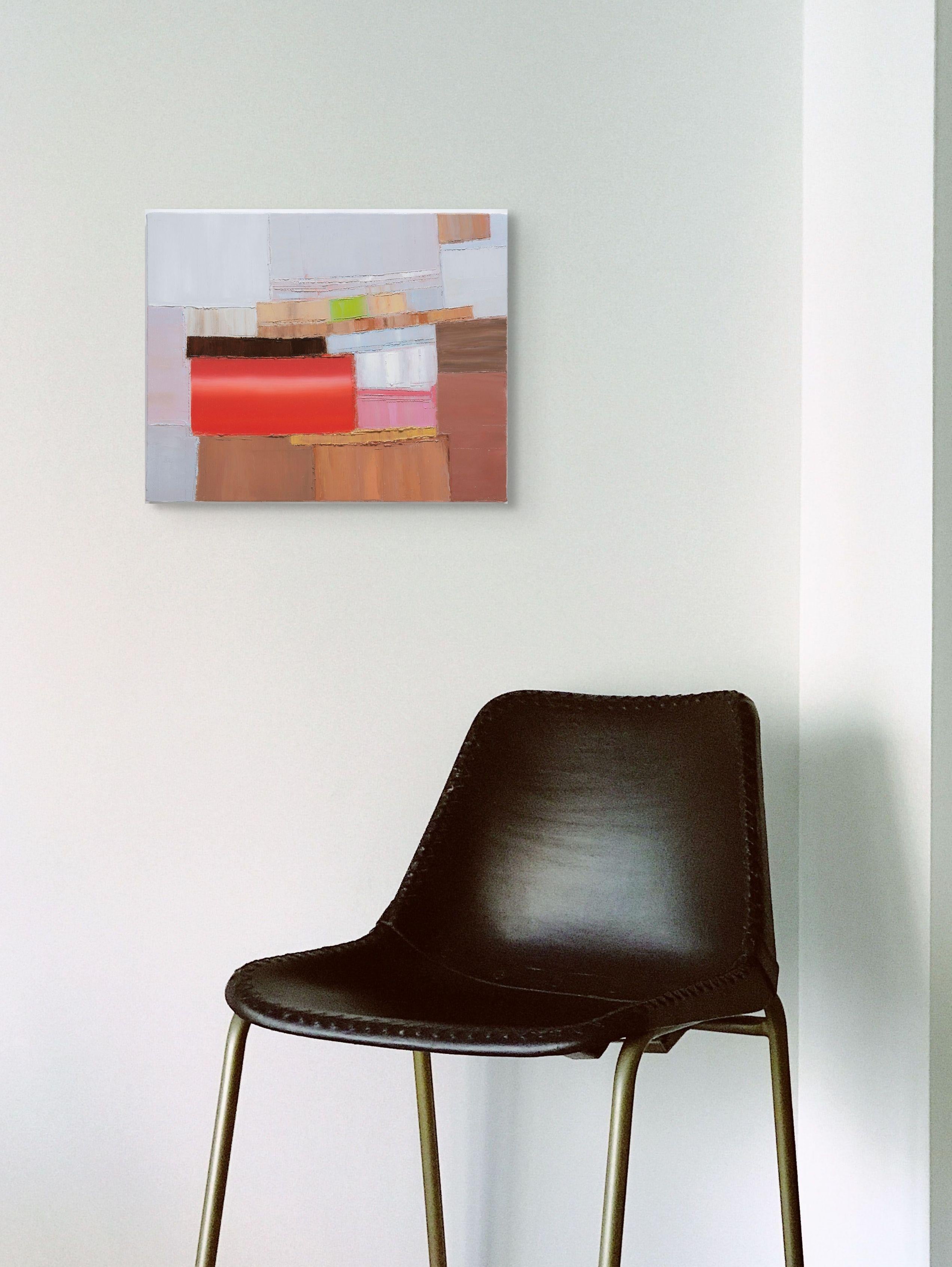 Begin Again 9, Contemporary Abstract Color Block Painting, 16 x 20 in. (Braun), Abstract Painting, von Maya Kabat