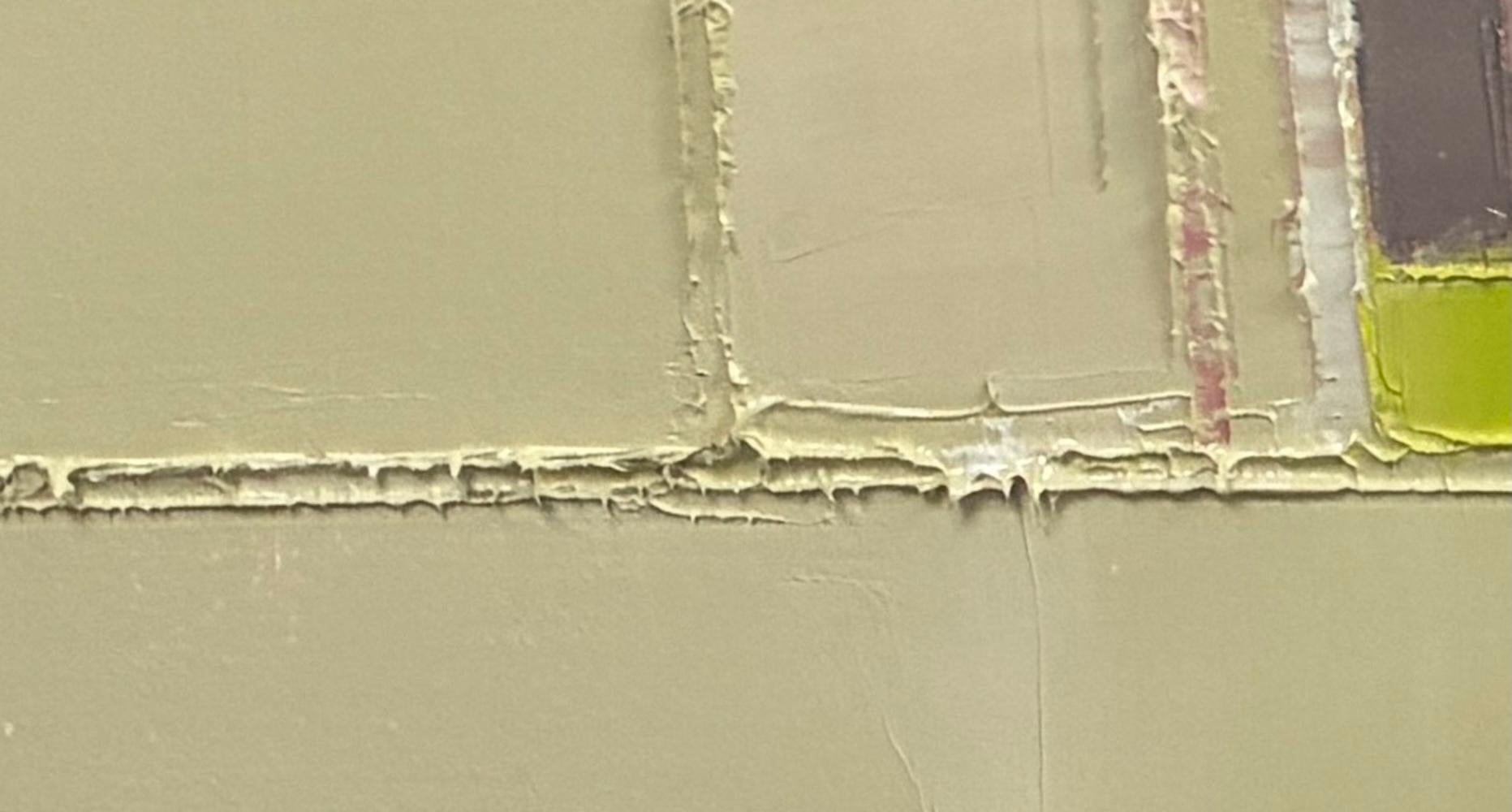 Let the World Push Through, Soft Neutral Geometric Abstract, 16 x 20 in. im Angebot 1