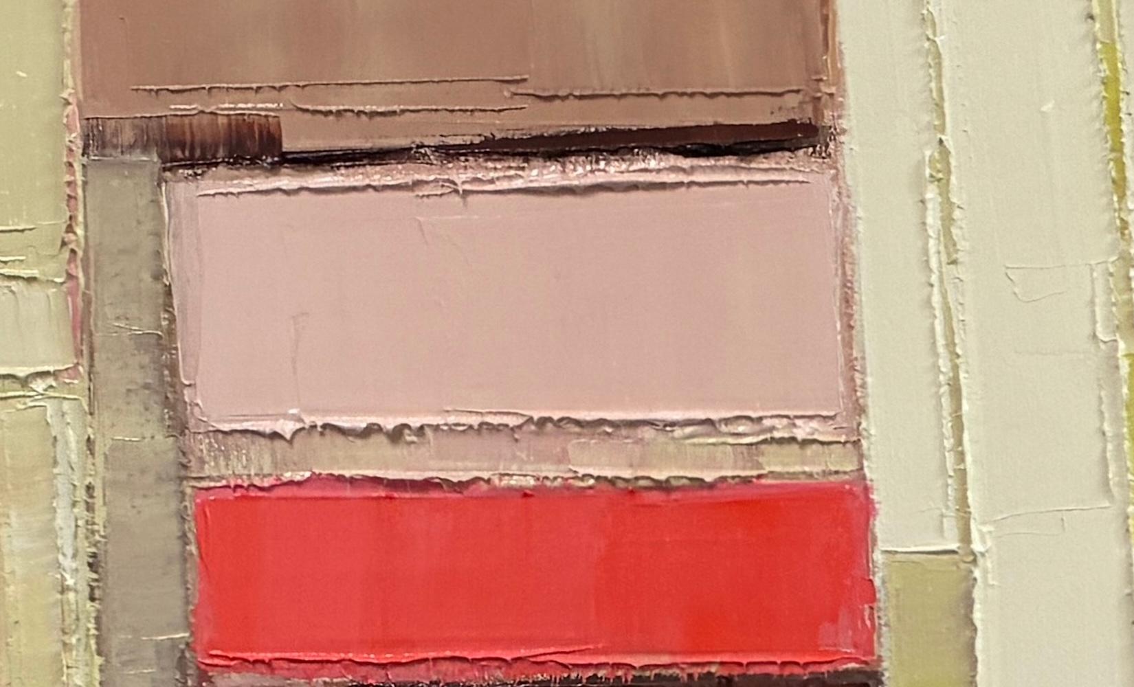 Let the World Push Through, Soft Neutral Geometric Abstract, 16 x 20 in. im Angebot 2