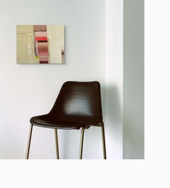 Let the World Push Through, Soft Neutral Geometric Abstract, 16 x 20 in.