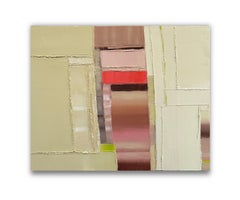 Let the World Push Through, Soft Neutral Geometric Abstract, 16 x 20 in.