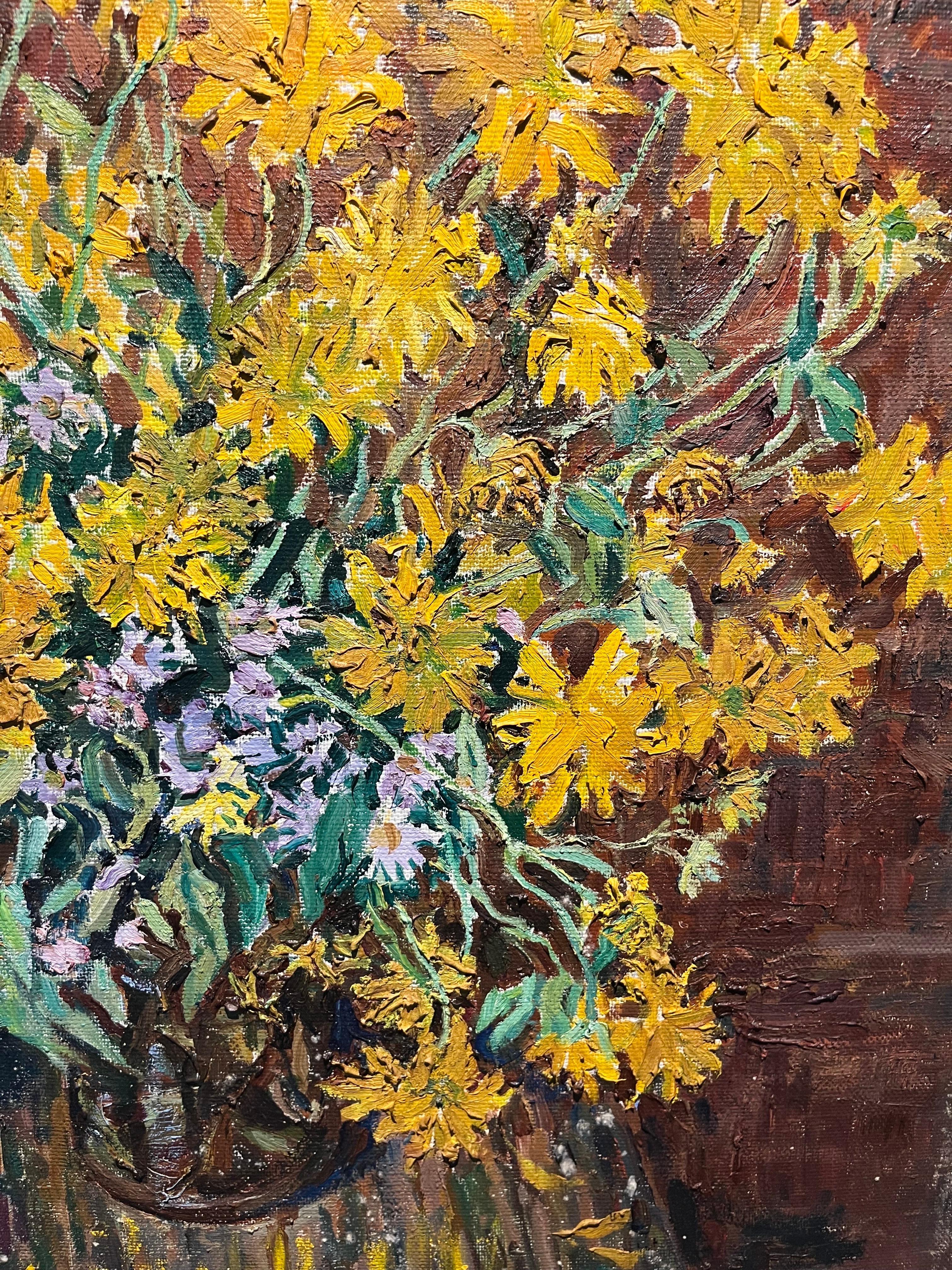 „ Fiori Gialli“ Olio cm. 83 x 78  2002 – Painting von Maya KOPITZEVA