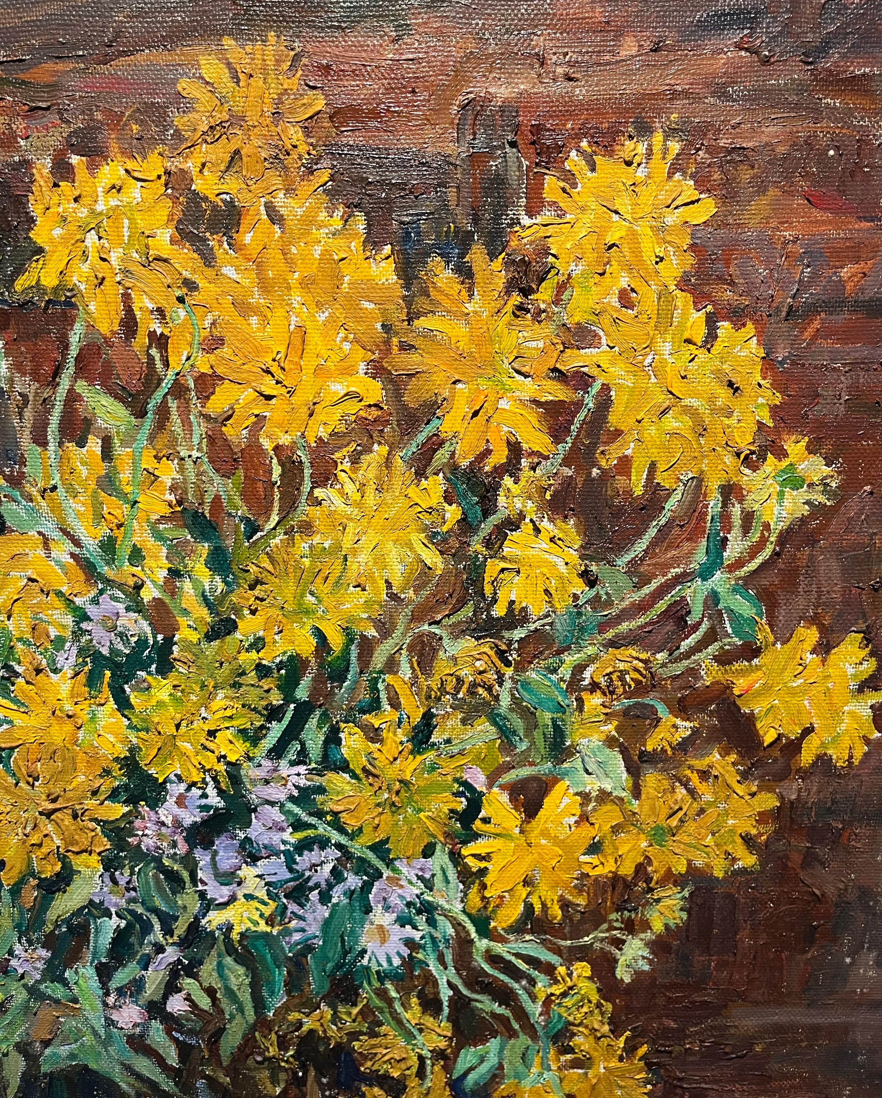 fiori gialli olio