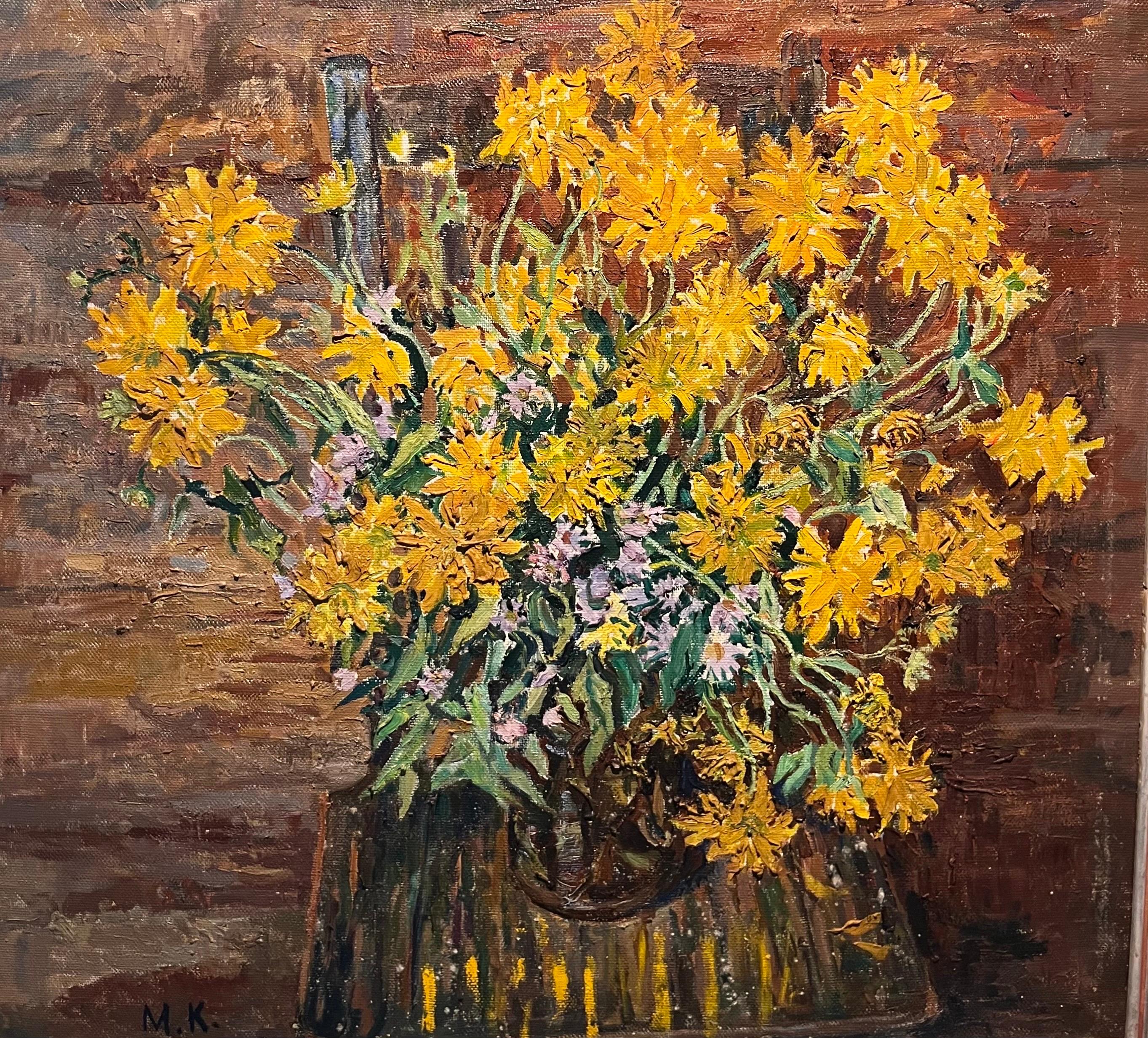 " Fiori gialli" Olio cm. 83 x 78  2002