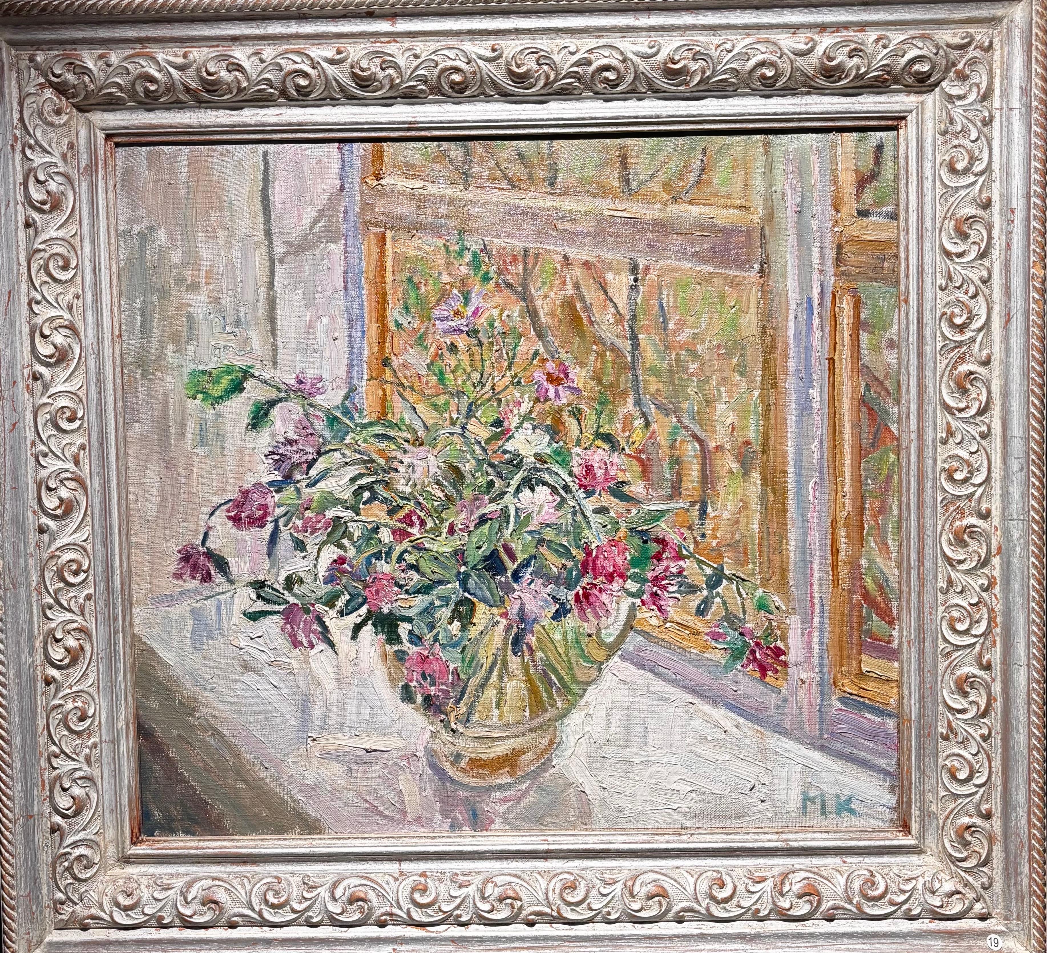 Still-Life Painting de Maya KOPITZEVA - " Fiori sulla finesta" Olio cm. 55 x 50
