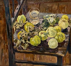 "Mele Verdi " Olio cm. 67 x 63  1988