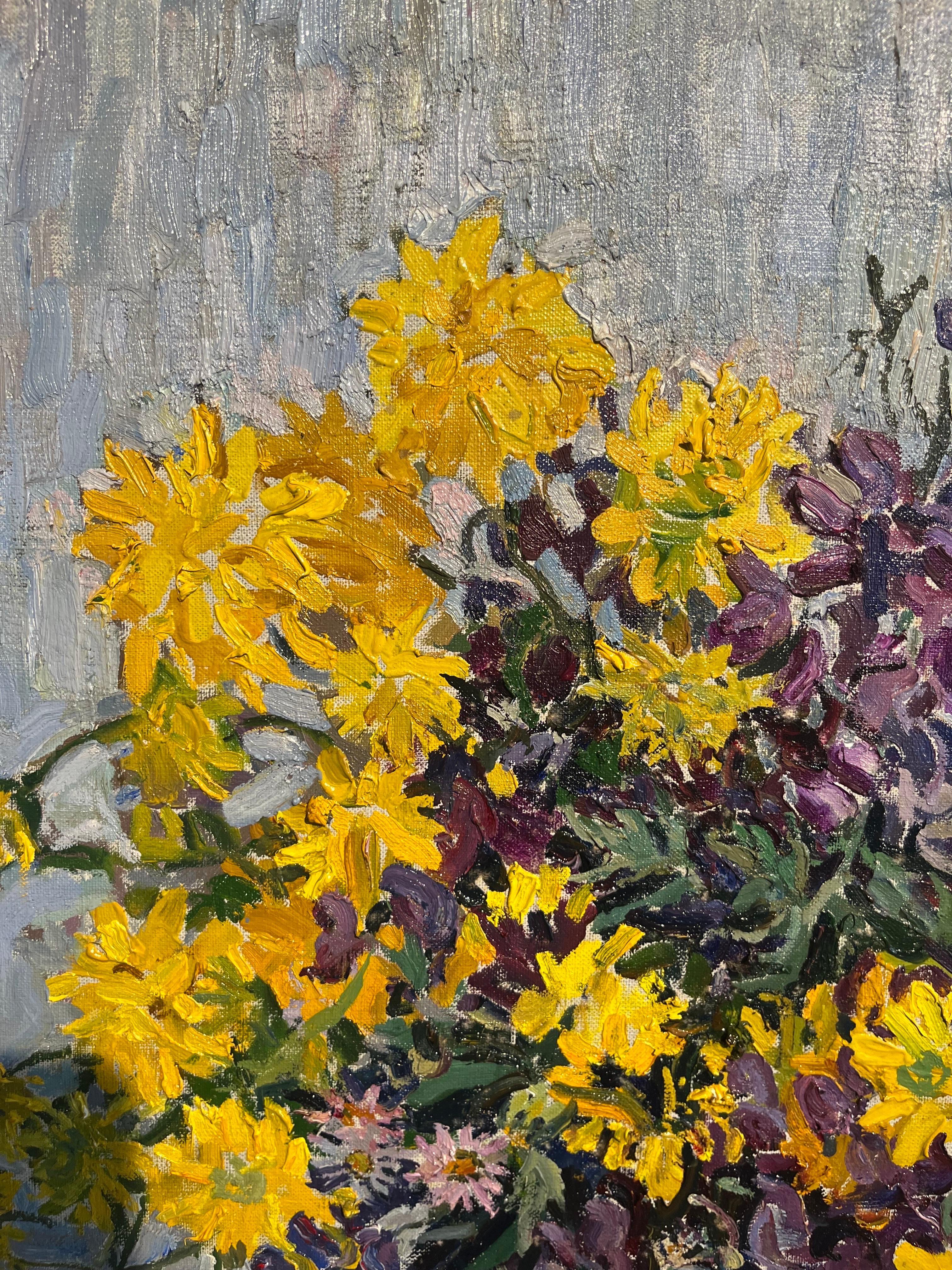 „Wildblumen“, Öl, cm. 79 x 69, 1999 (Impressionismus), Painting, von Maya KOPITZEVA