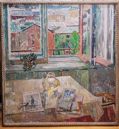 "Window on the city" Oil cm. 134 x 126, 1968