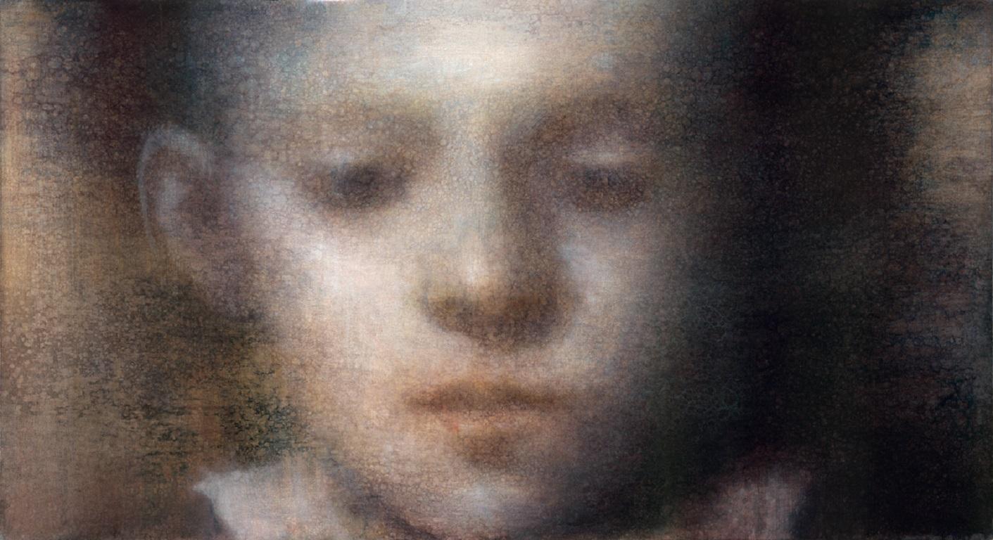 Portrait Painting de Maya Kulenovic  - Niño con ventana Pintura al óleo sobre lienzo Retrato Arte contemporáneo  En stock
