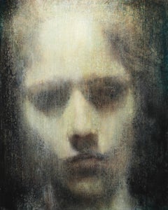Interlude no. 7 Oil Painting on Panel Portrait In Stock 
