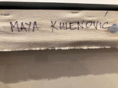 Sea's End Oil Painting on Canvas Black and White Interior Contemporary In Stock