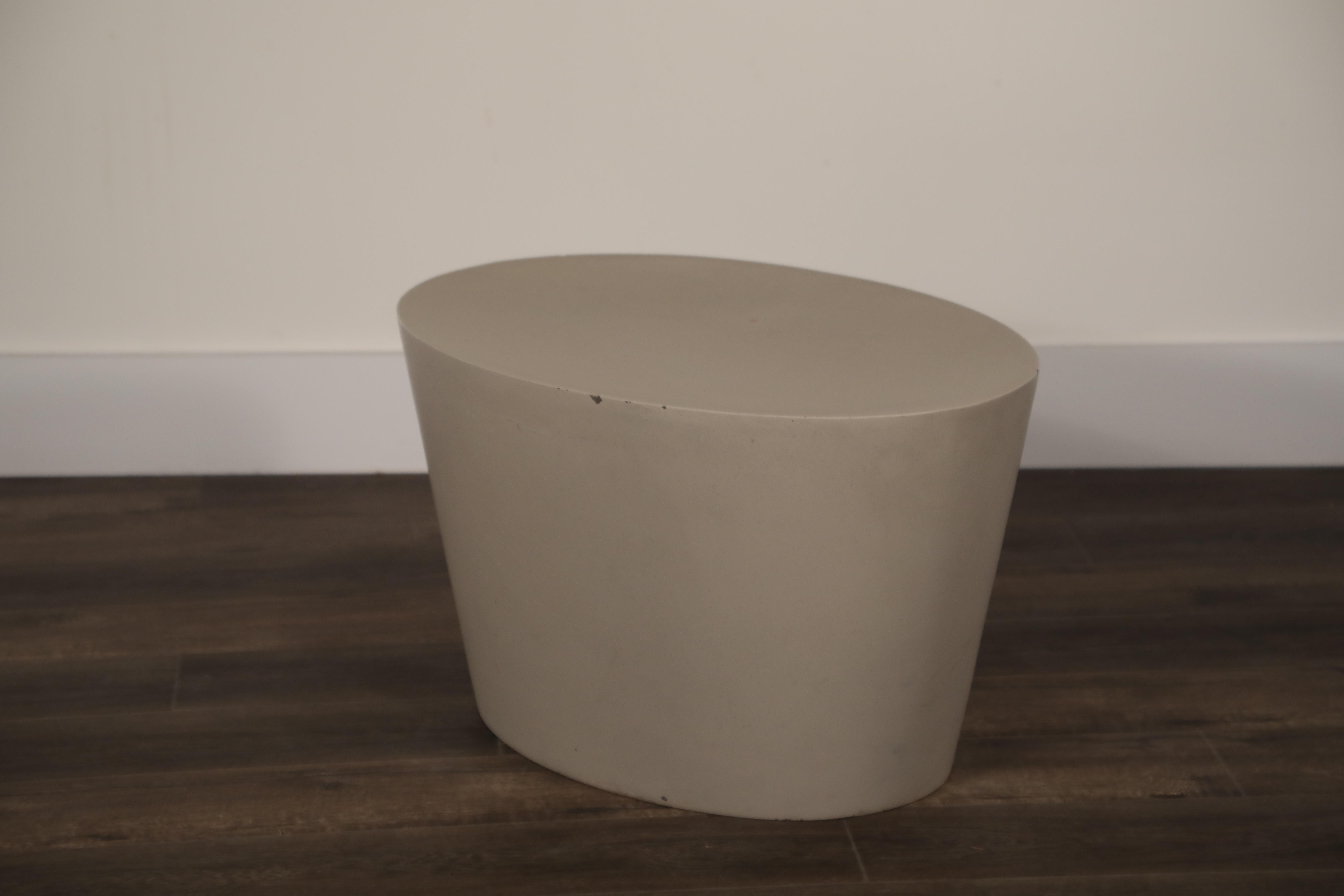 Maya Lin 1st-Generation Concrete Stool for Knoll Studio, Signed and Stamped 1998 8