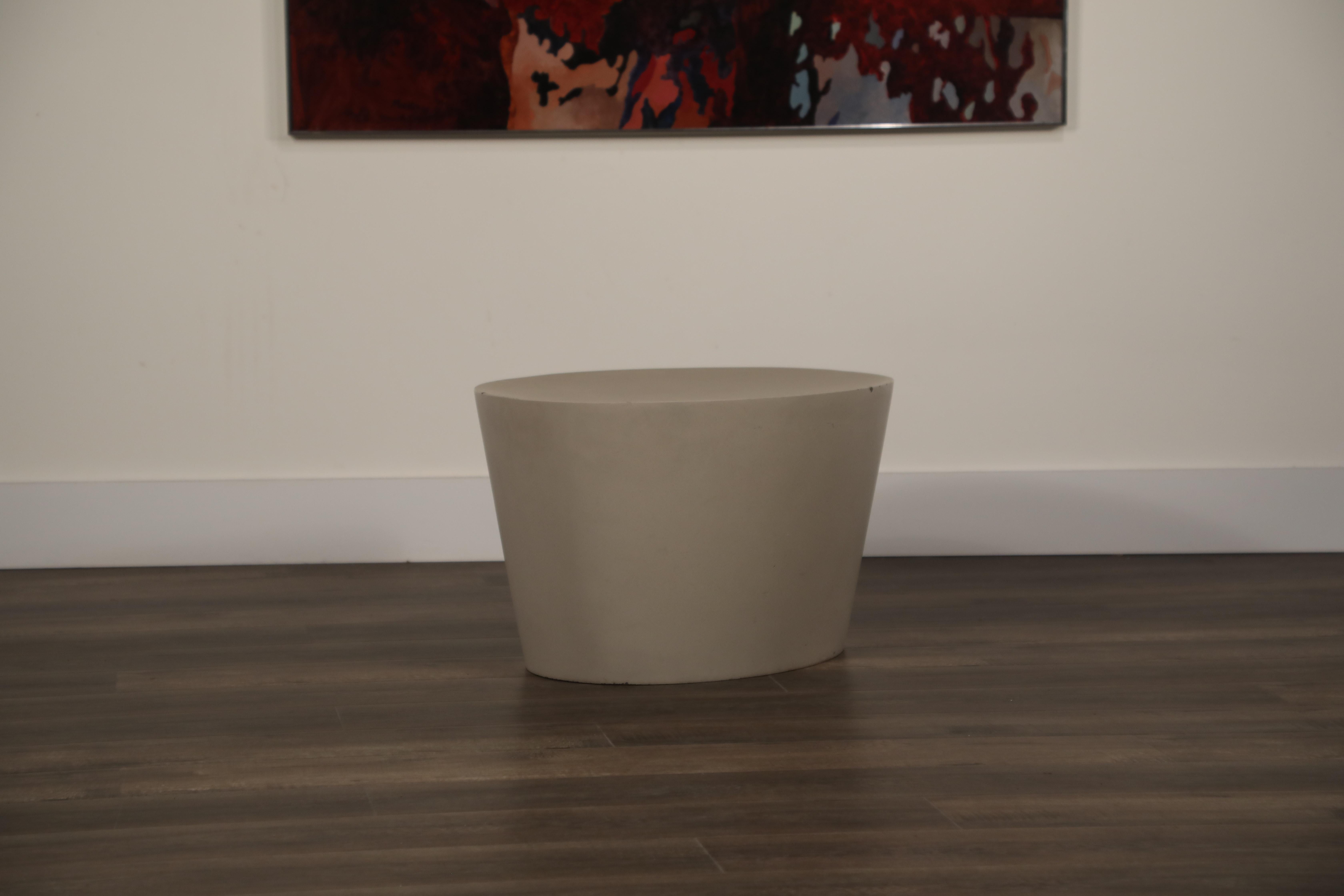 Modern Maya Lin 1st-Generation Concrete Stool for Knoll Studio, Signed and Stamped 1998