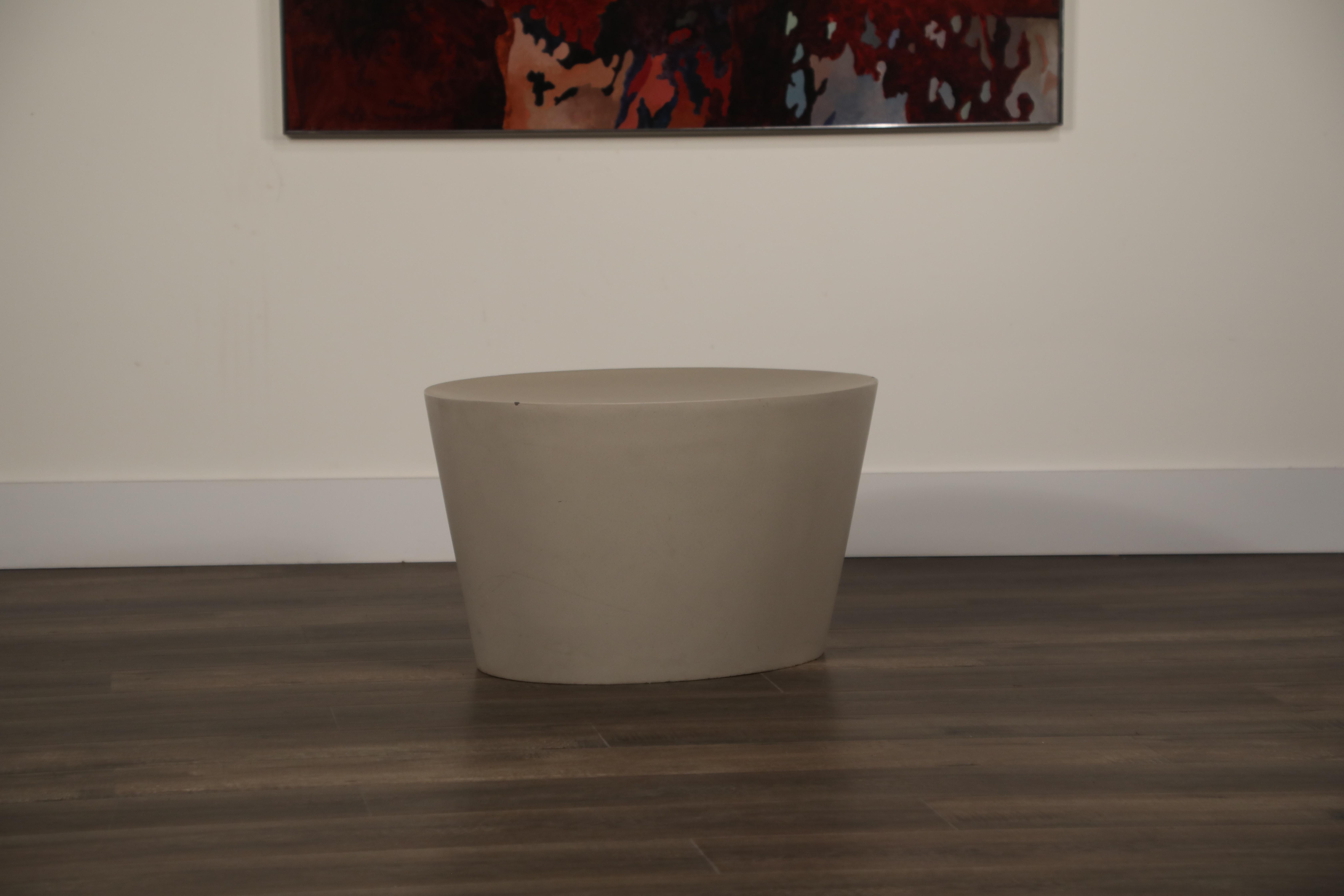Maya Lin 1st-Generation Concrete Stool for Knoll Studio, Signed and Stamped 1998 1