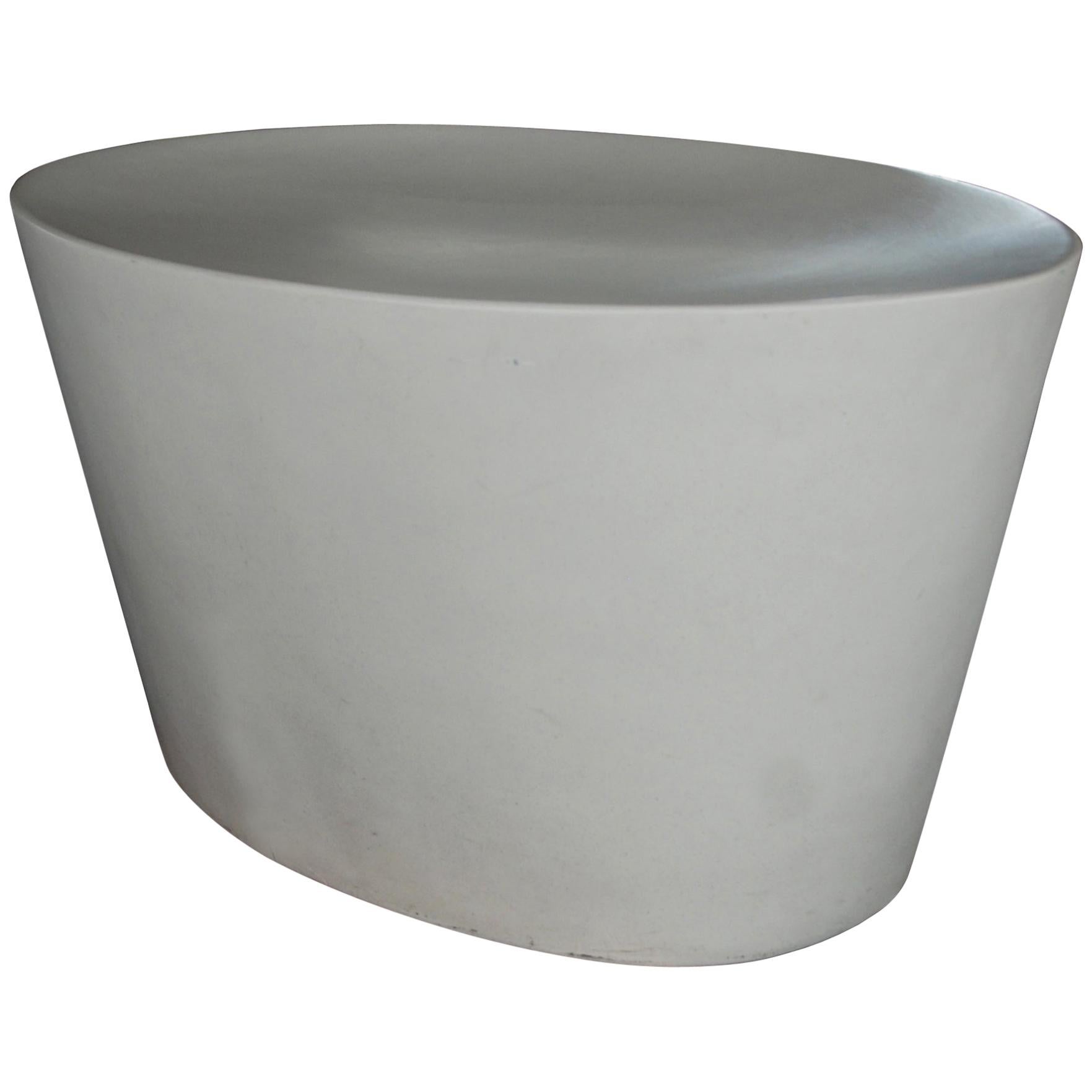 Maya Lin for Knoll White Stone Stool For Sale