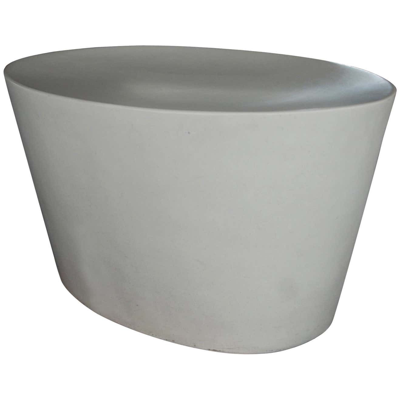 Maya Lin for Knoll White Stone Stool For Sale at 1stDibs