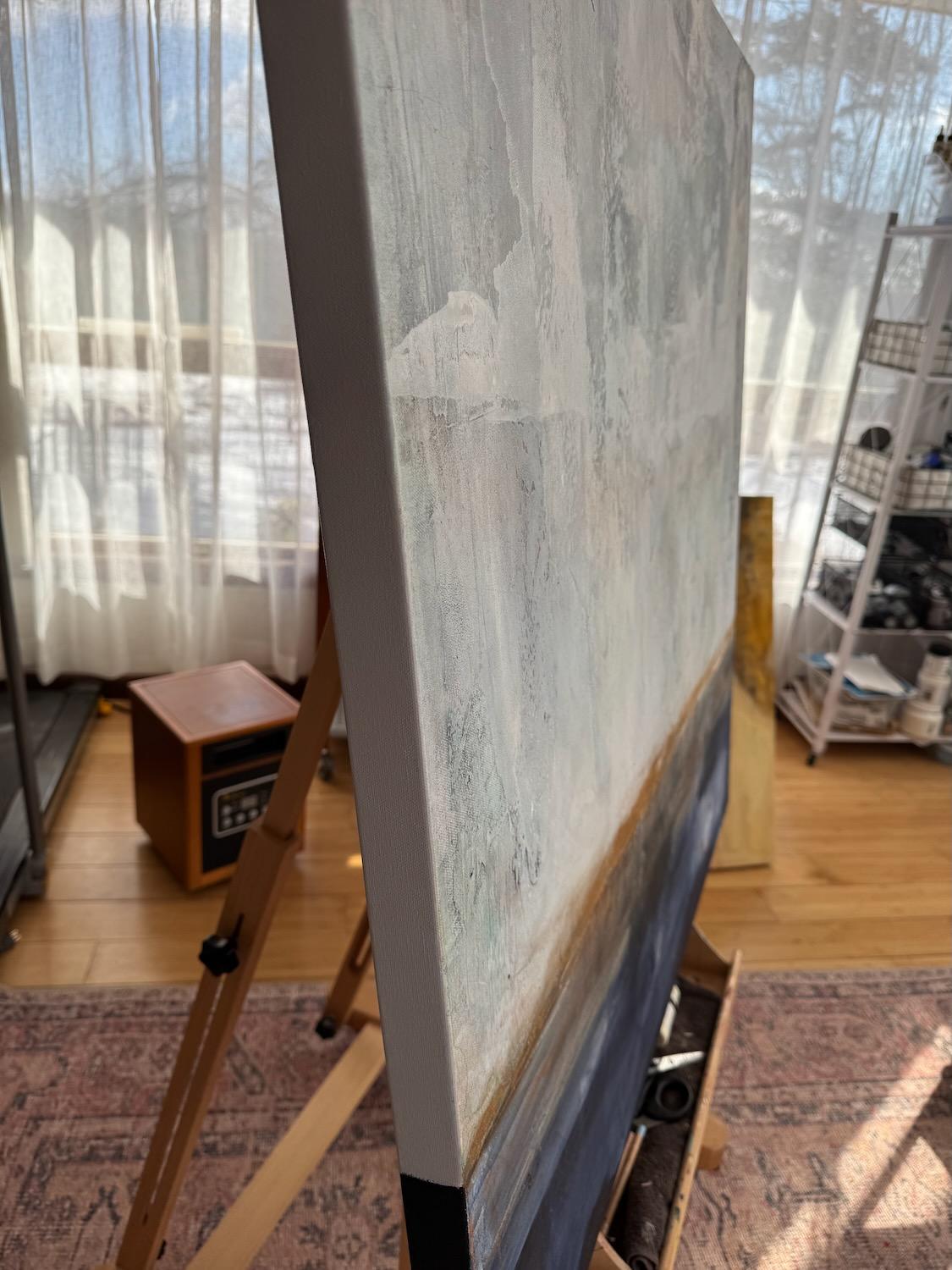 Orizzonte d'oro, Pittura astratta - Painting di Maya Malioutina
