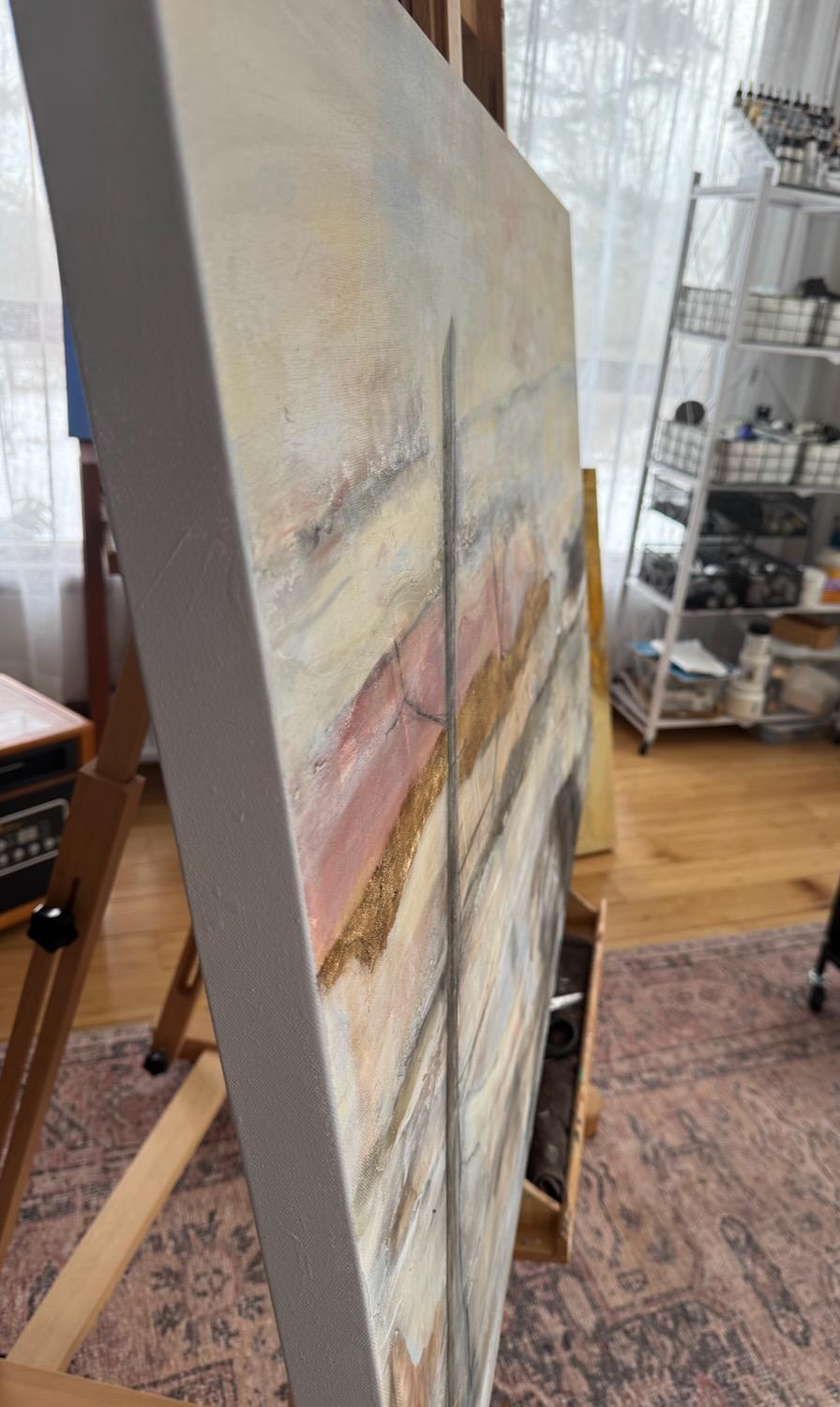 Innerhalb der Karman-Linie: Edge of Becoming, Abstrakte Malerei – Painting von Maya Malioutina