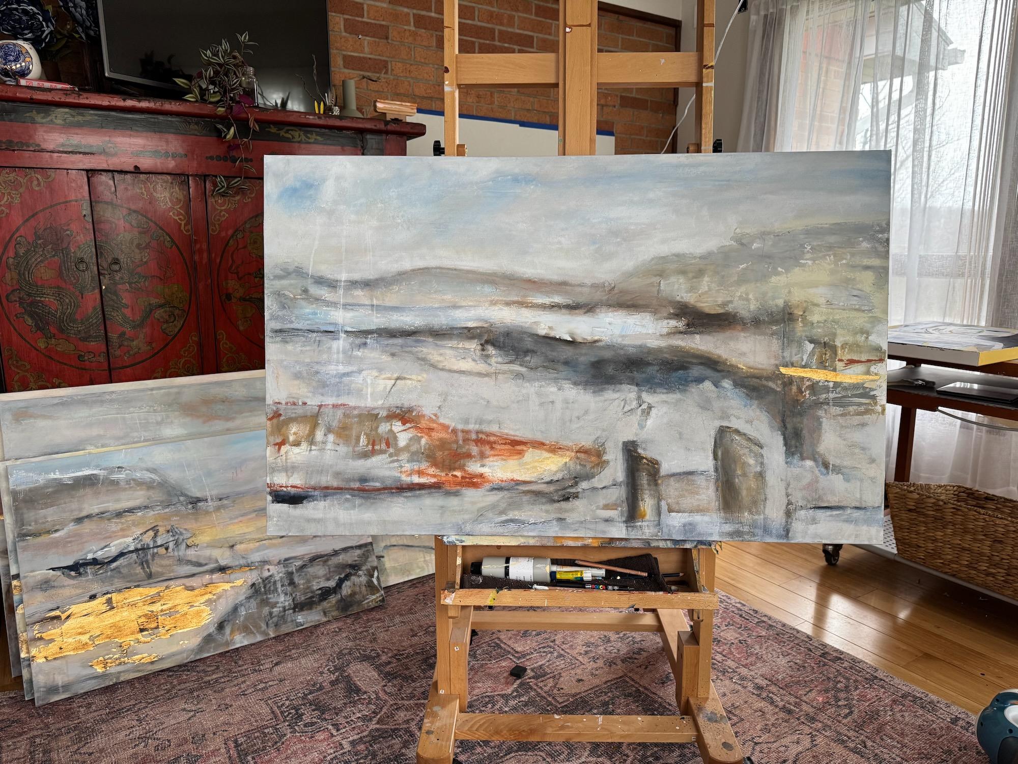 Within the Karman Line: Held Between Heartbeats, Abstract Painting For Sale 2