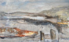 „Within the Karman Line: Held Between Heartbeats“, Abstraktes Gemälde