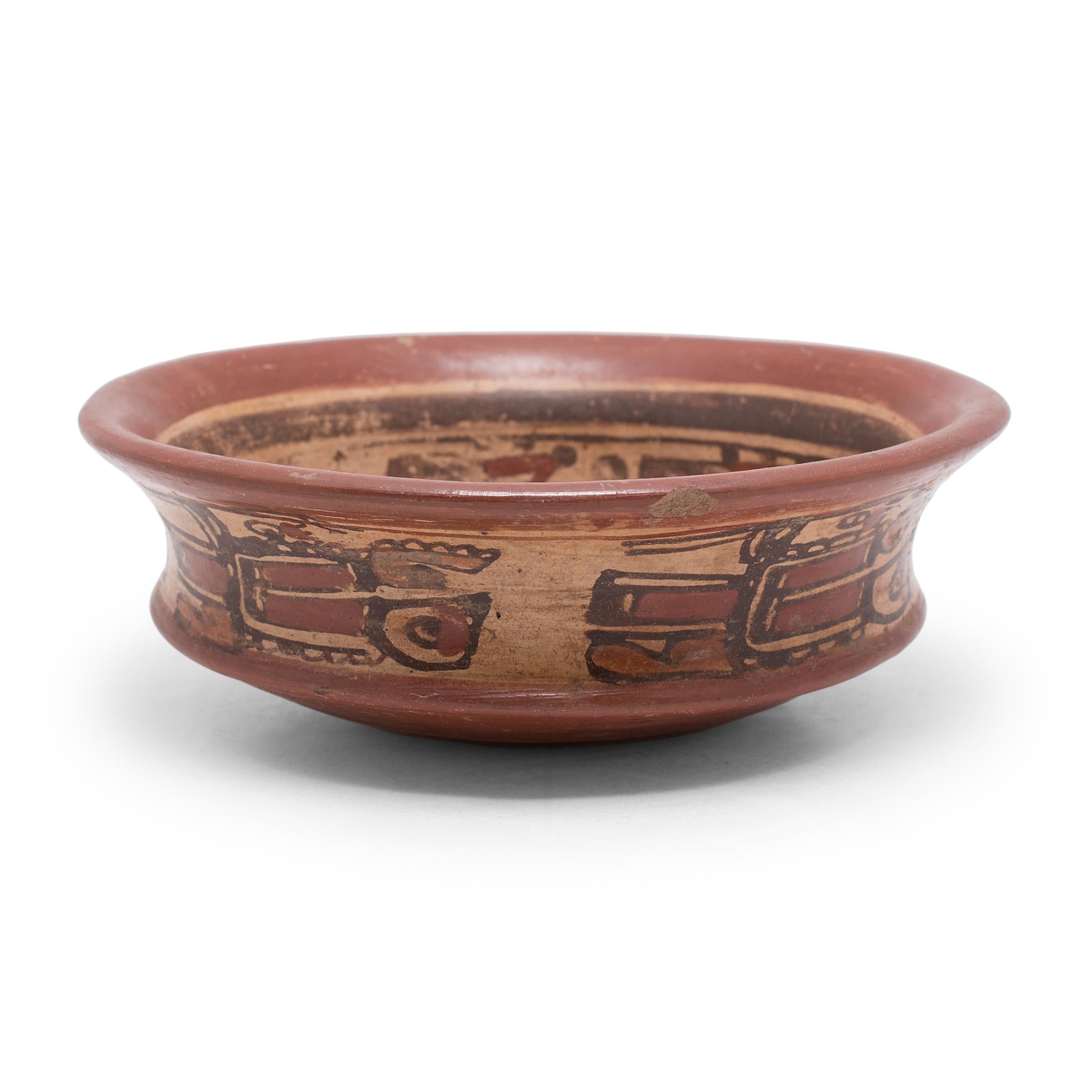 Pre-Columbian Maya Polychrome Copador Bowl For Sale