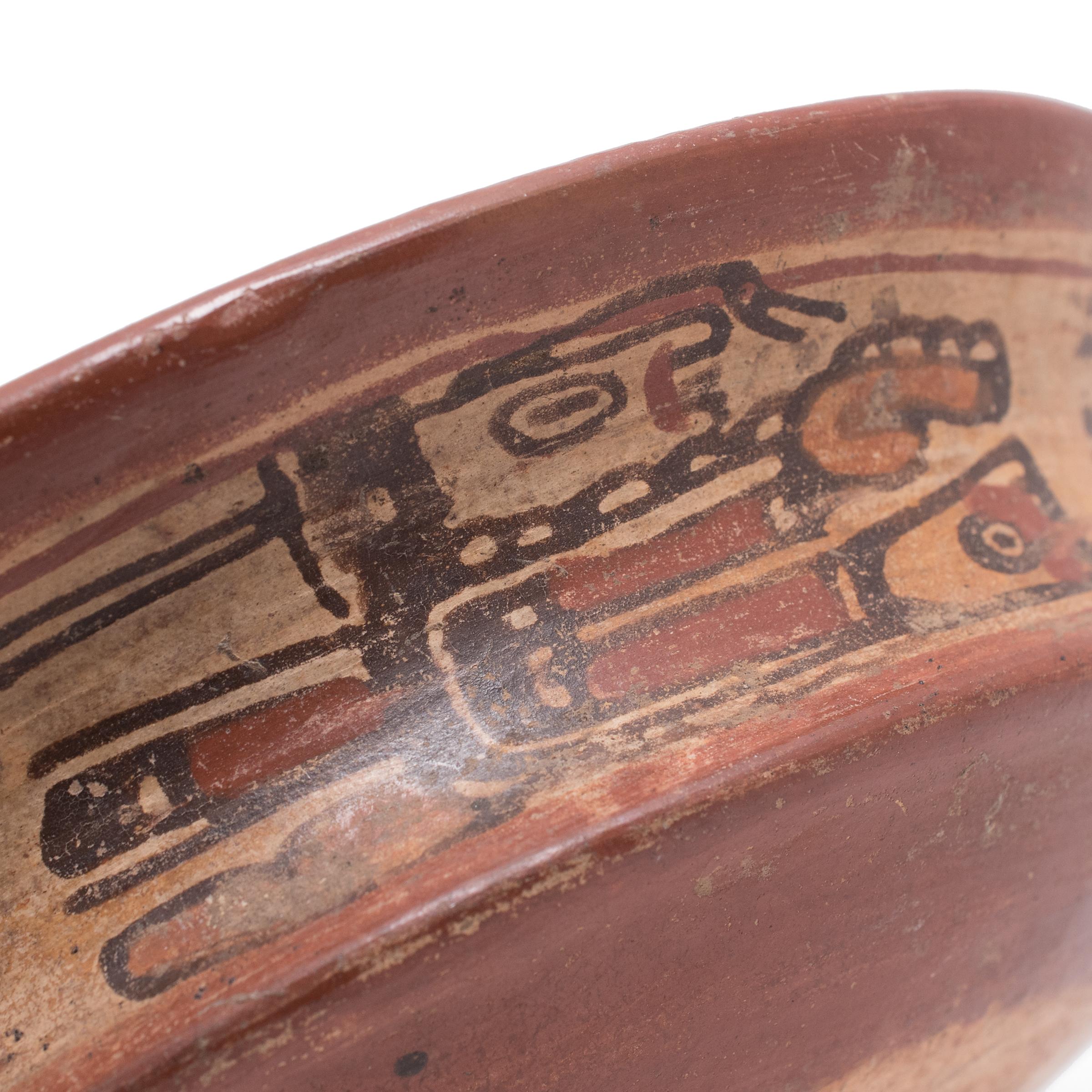 Ceramic Maya Polychrome Copador Bowl For Sale
