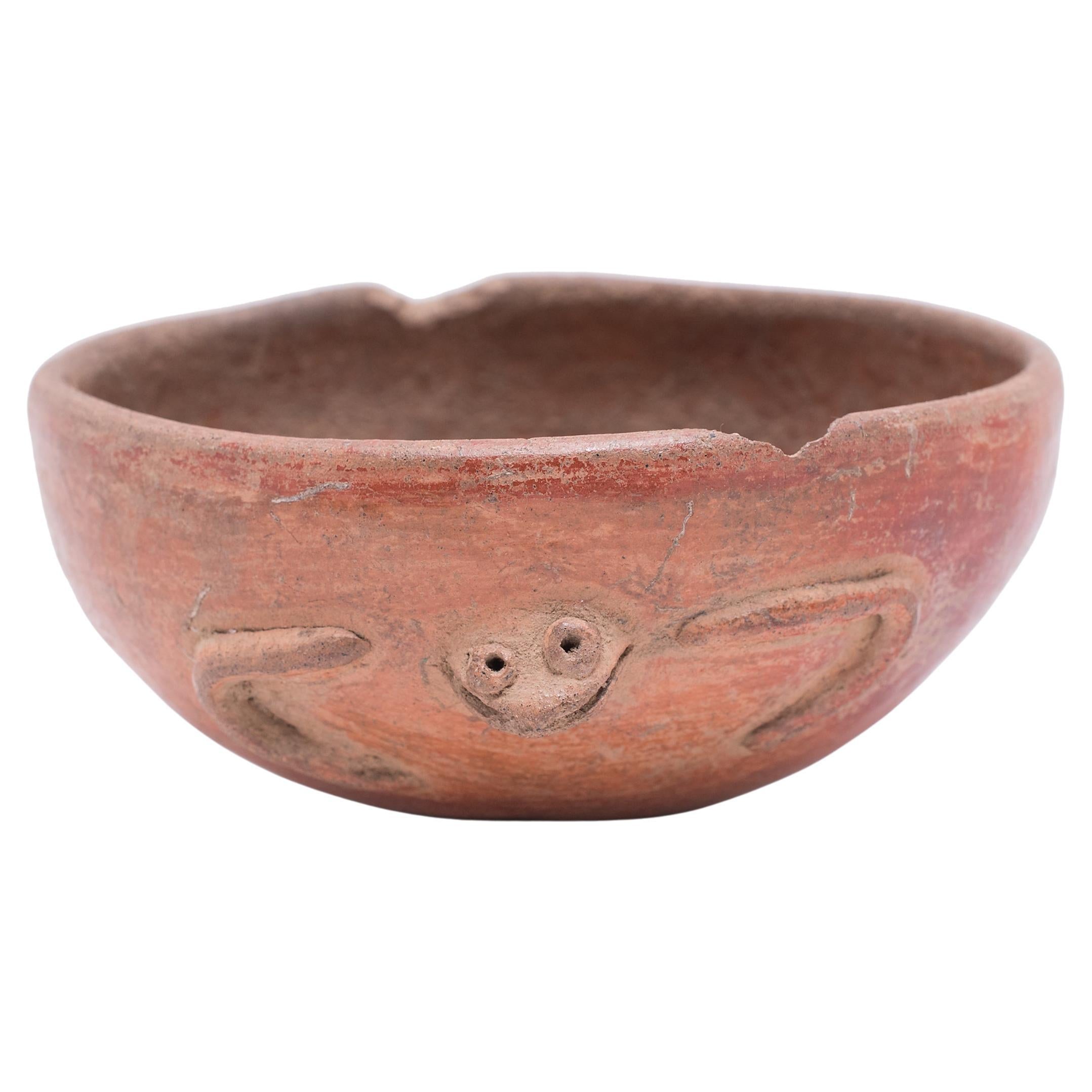 Maya Redware Turtle Bowl, c. 600-900 AD For Sale