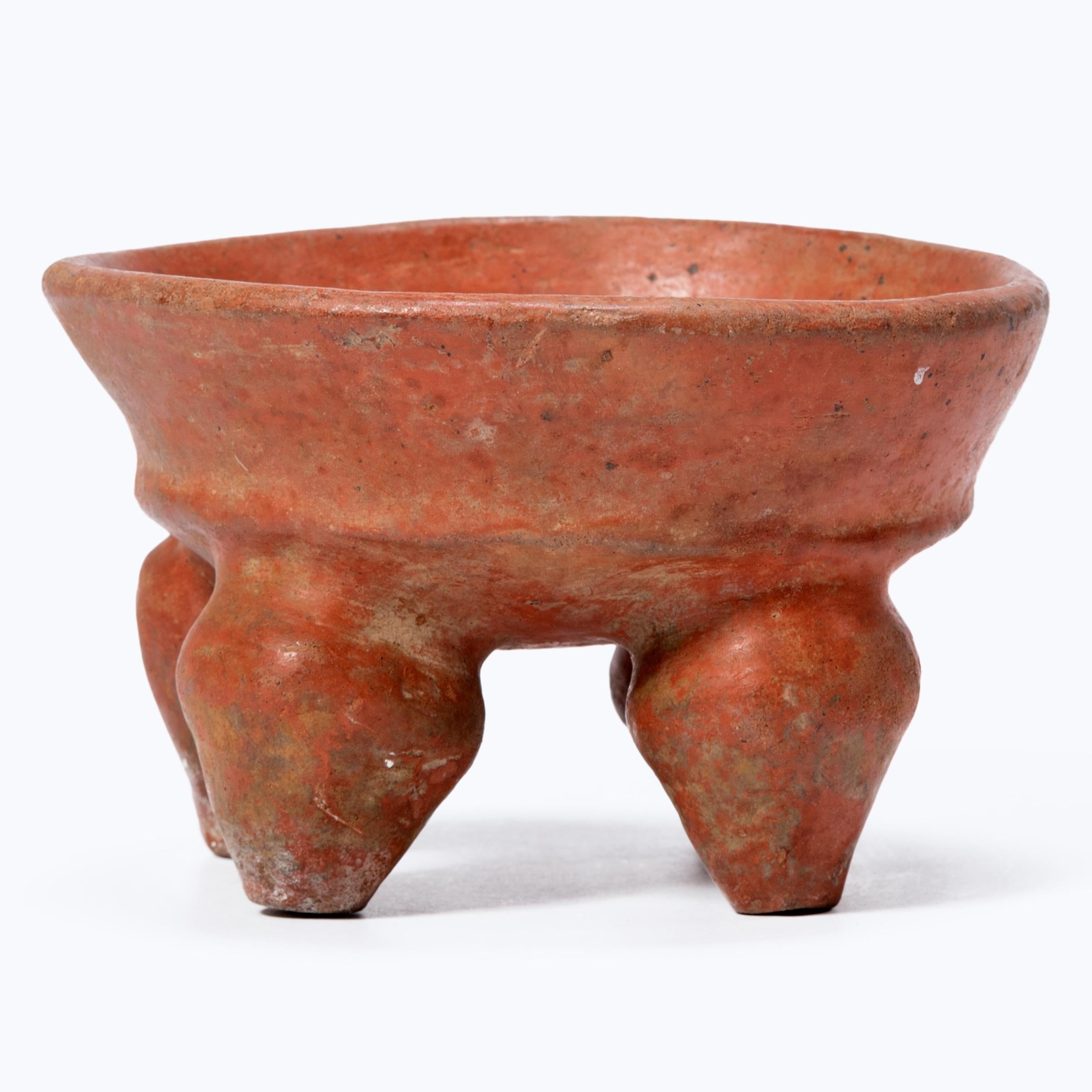 Pre-Columbian Maya Tetrapod Terracotta Bowl