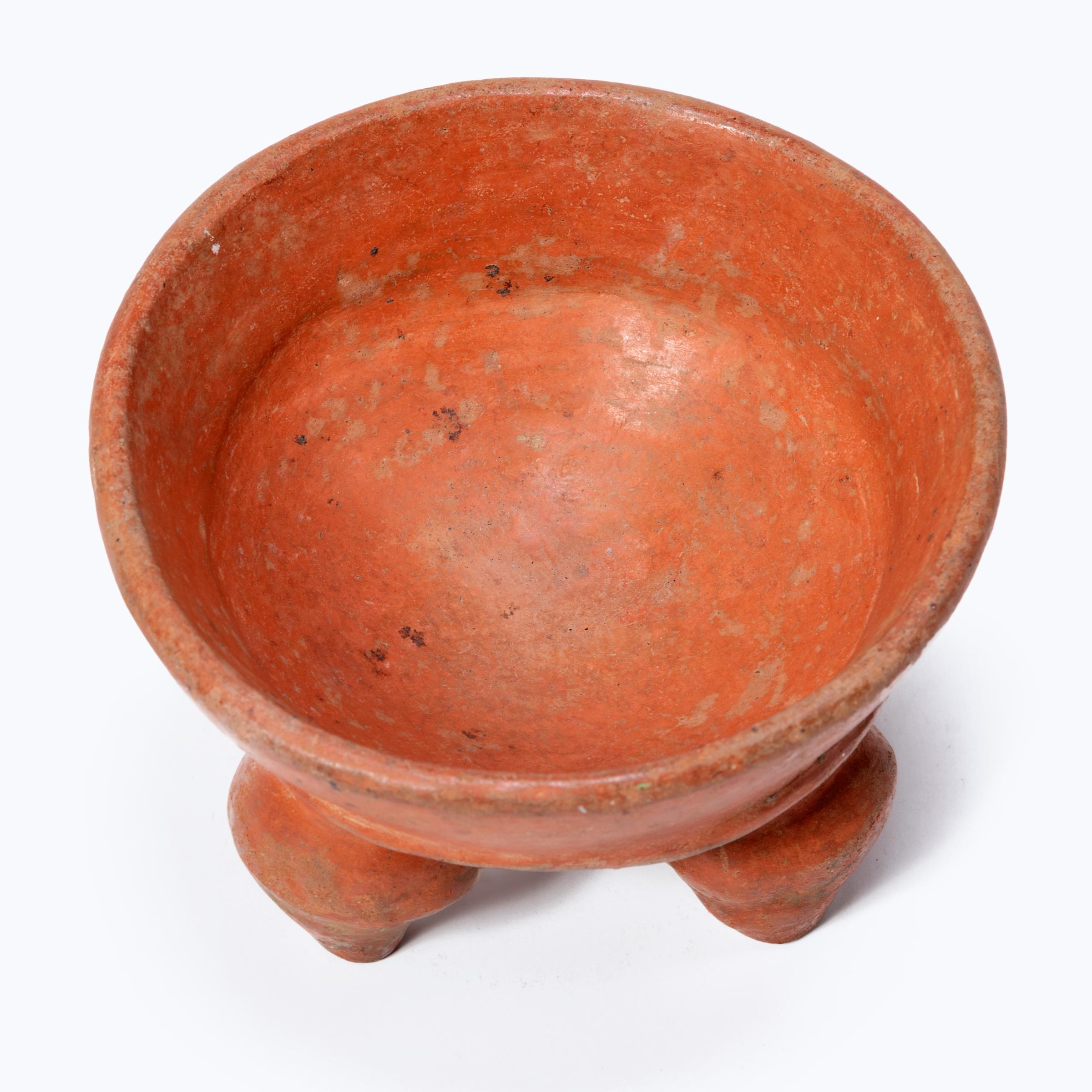Unglazed Maya Tetrapod Terracotta Bowl