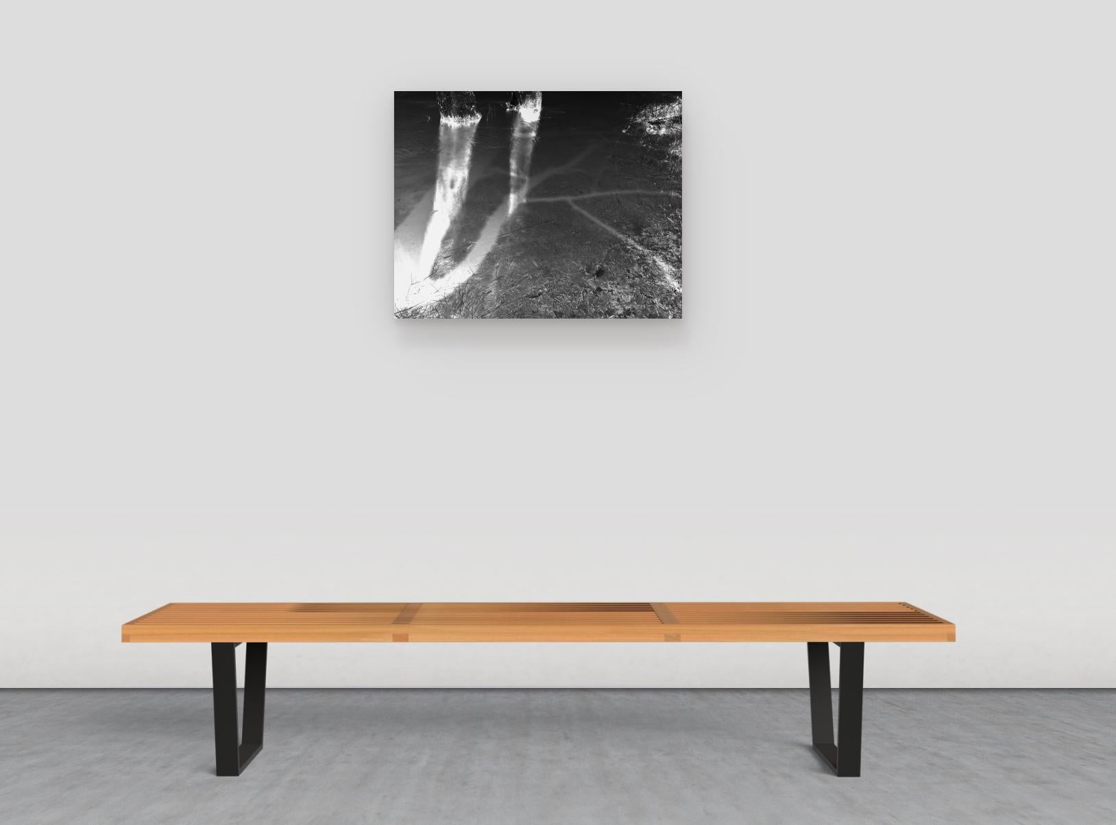 Secrets of the River - Black and White Archival Inkjet Print Water Light, 2024 - Photograph by Maya Tihtiyas Attean