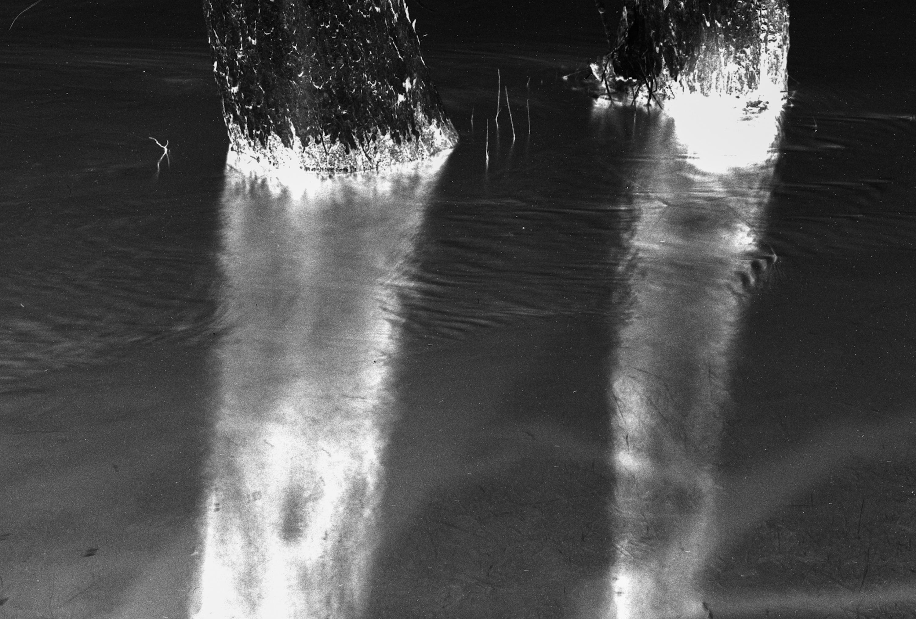 Secrets of the River - Black and White Archival Inkjet Print Water Light, 2024 - Gray Black and White Photograph by Maya Tihtiyas Attean
