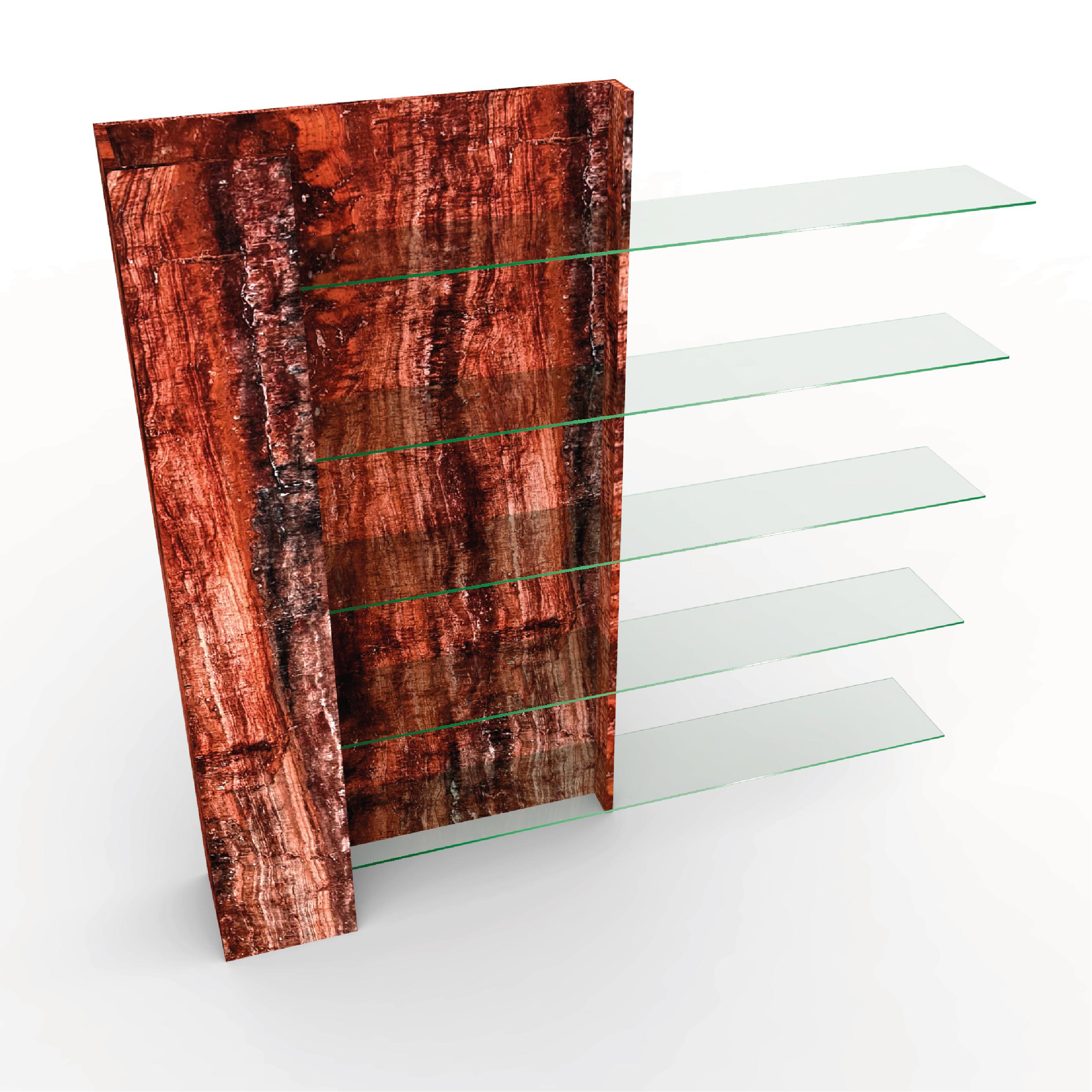 Maya Travertin Marmorablage Zeitgenössisches Design Marmor Made in Spain Meddel im Angebot 2
