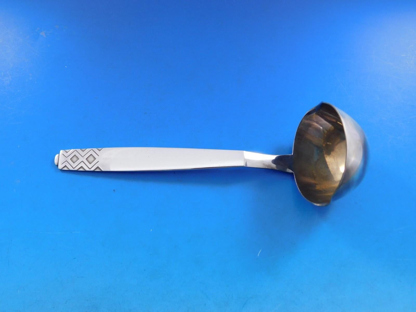 Argento 925 Mayan by Georg Jensen Set di posate in argento Sterling 8 Servizio 41 pezzi Cena Rara in vendita