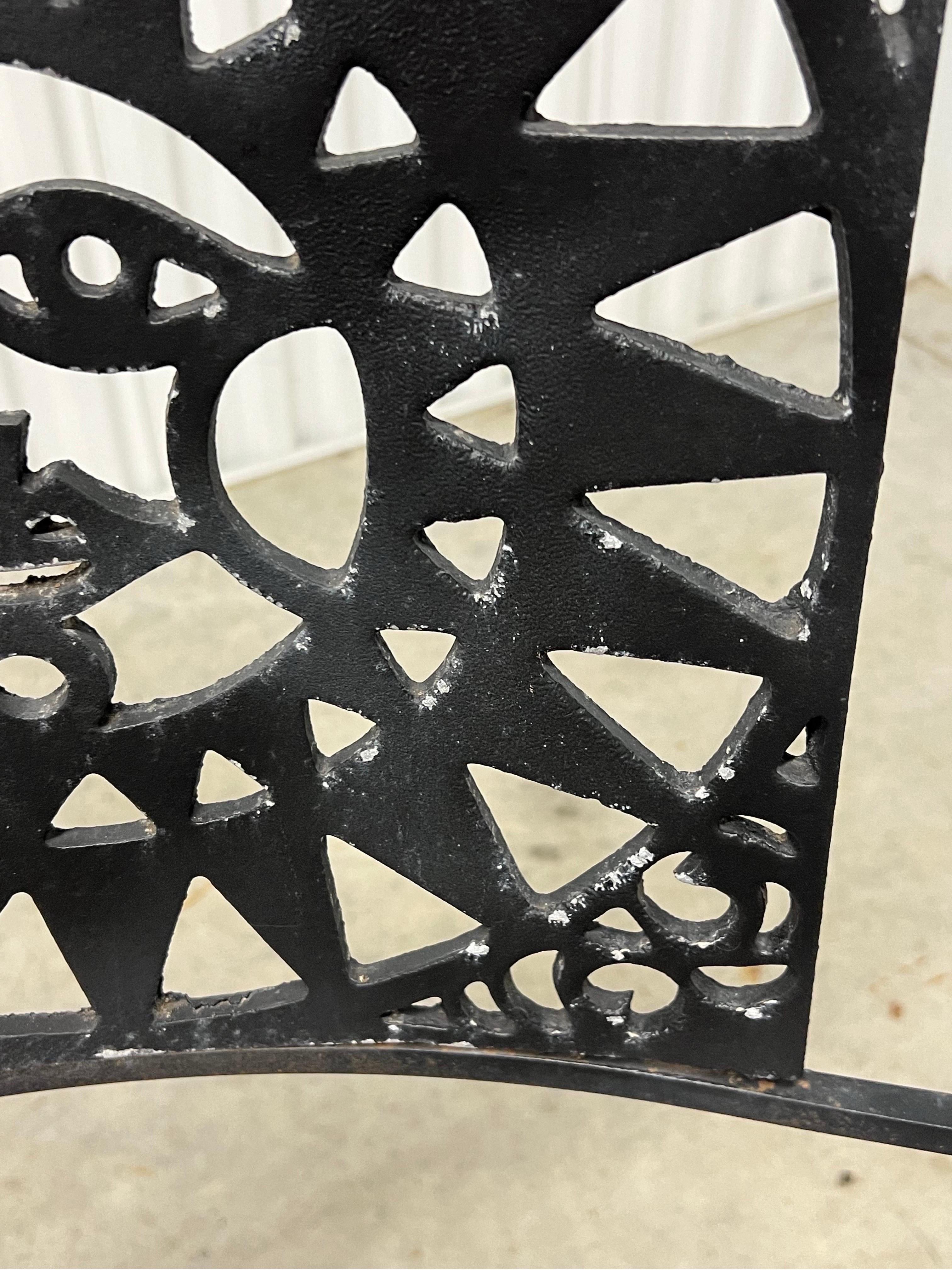 Mid-20th Century Mayan Iron Dining Chairs by Arthur Umanoff for Shaver Howard - set of 4