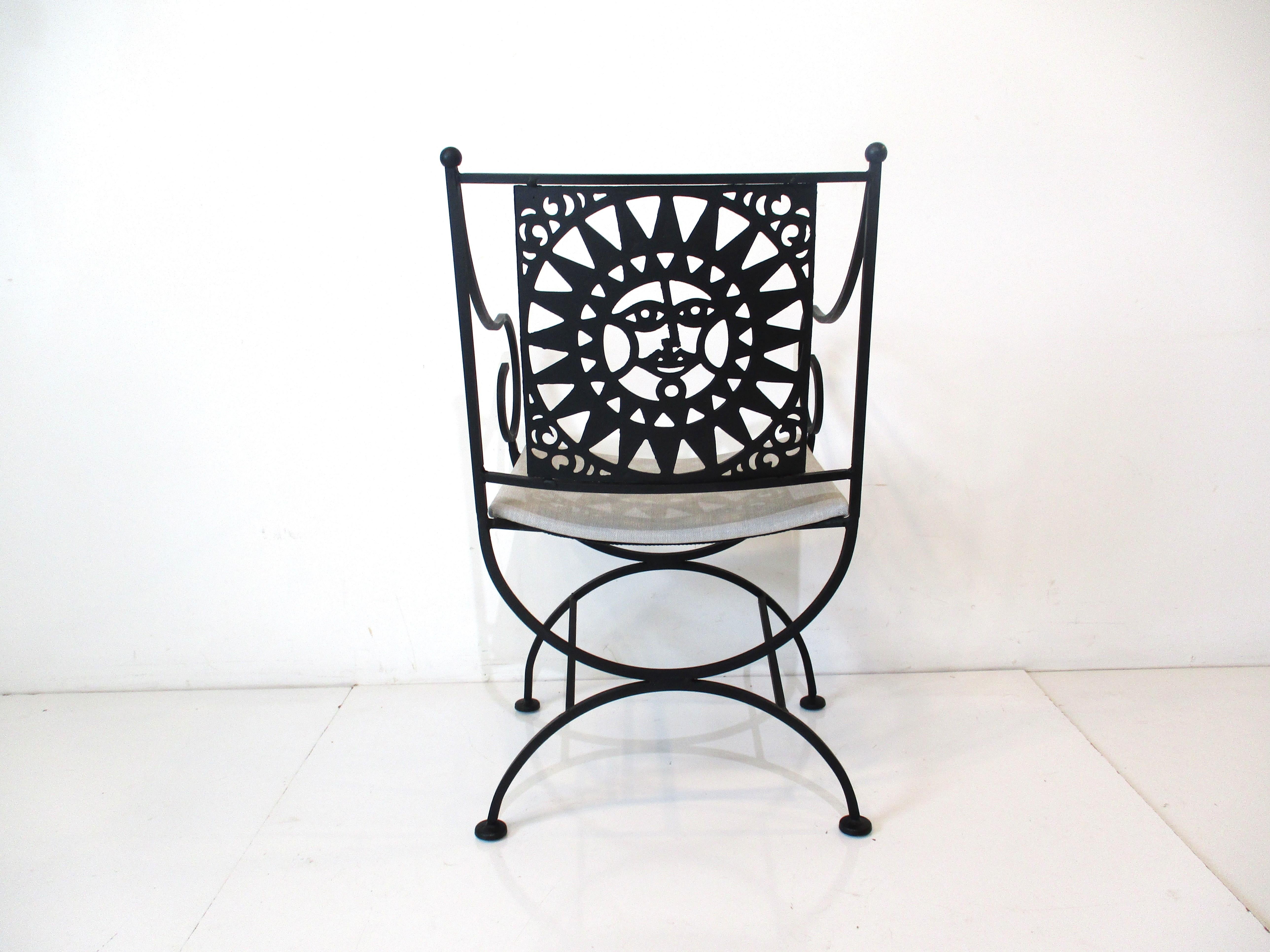 Mayan Iron Dining Set by Arthur Umanoff for Shaver Howard Furniture In Good Condition In Cincinnati, OH