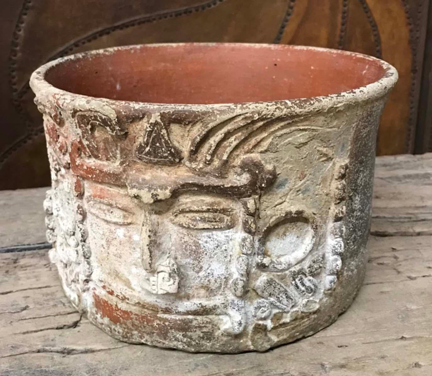 18th Century and Earlier Mayan Terracotta Vesel