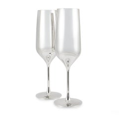 Maybach by Robbe & Berking Pair of Silver Plated Champagne Flute