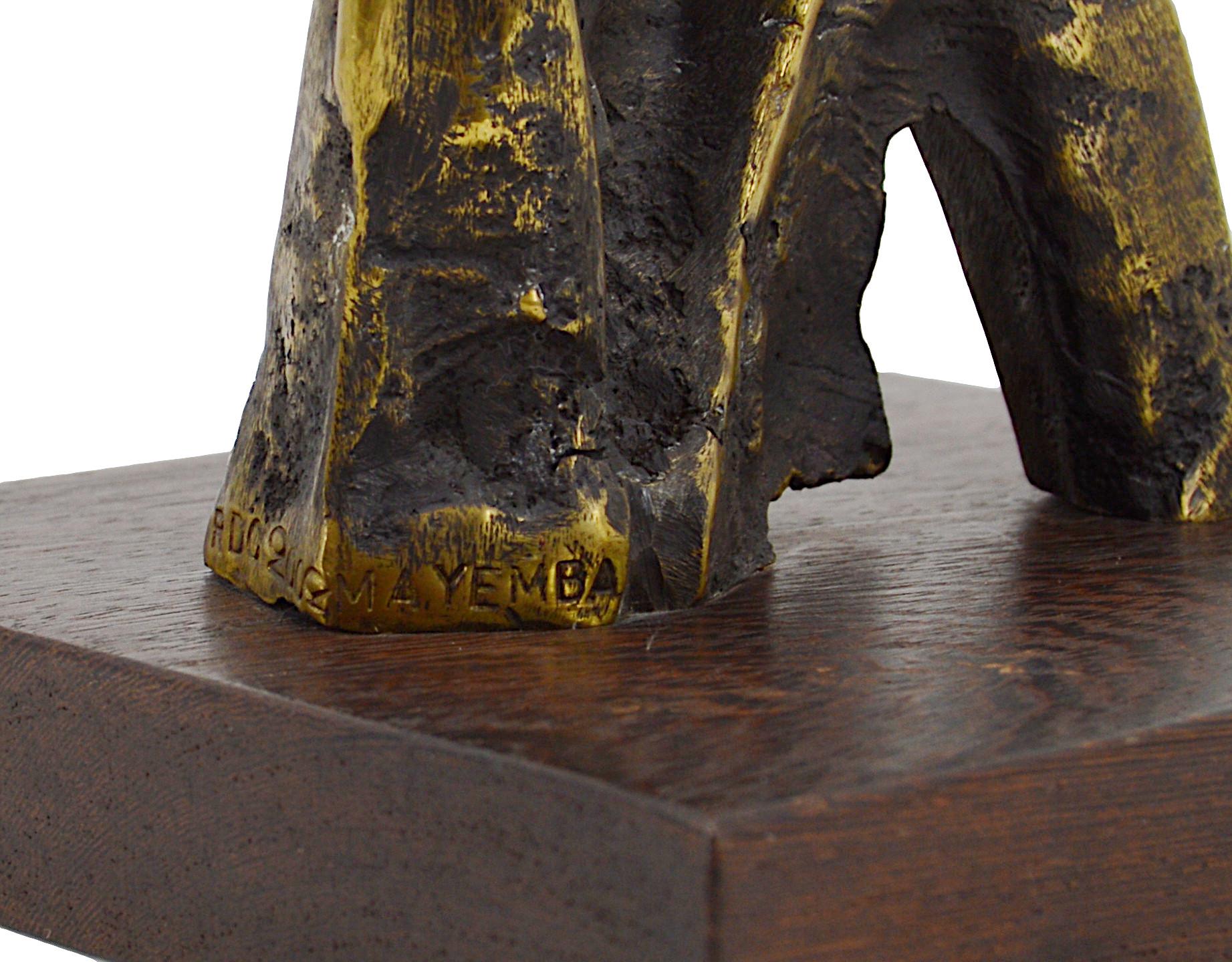 Mayemba Bronze African Women Sculpture, Congo, 2002 For Sale 1