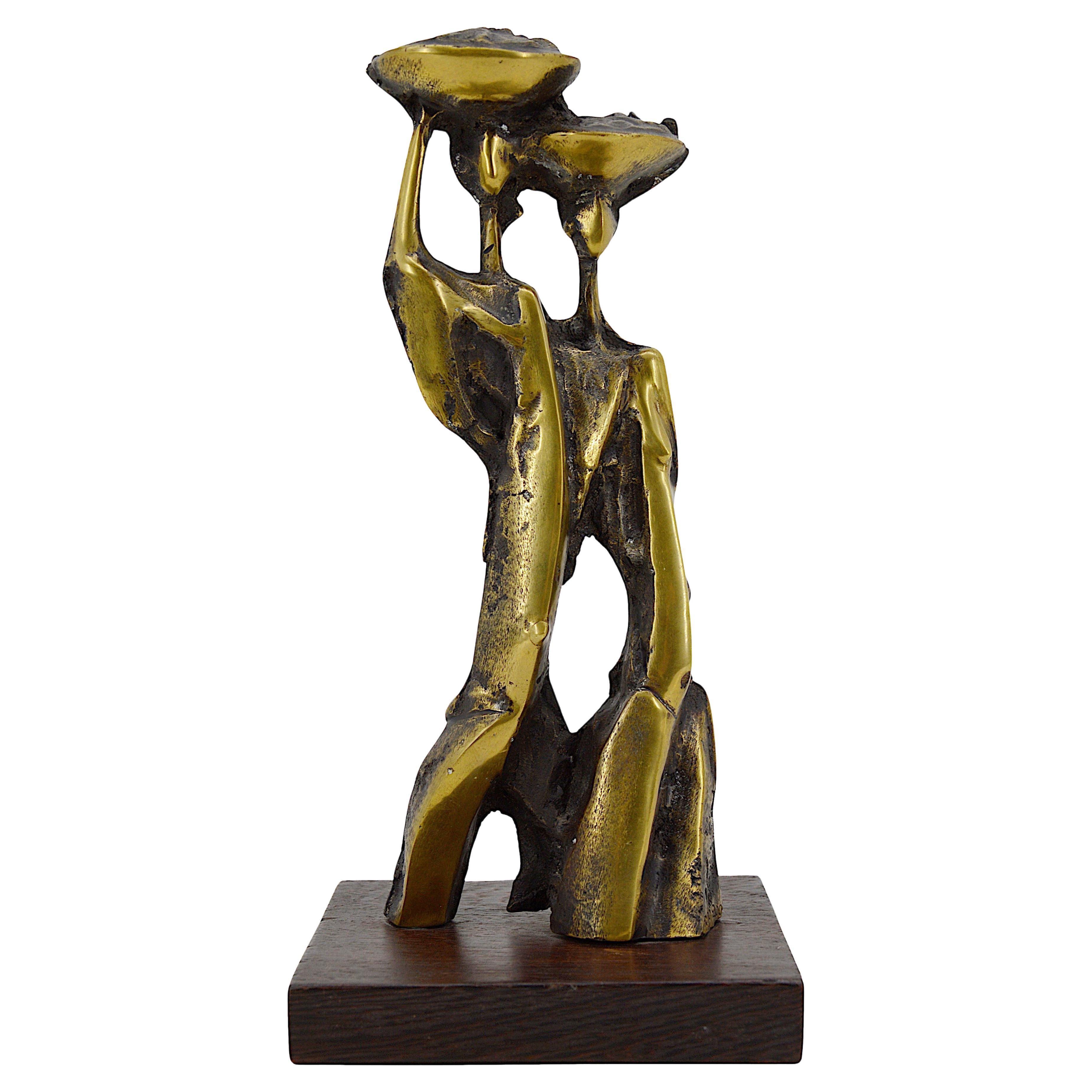 Mayemba Bronze African Women Sculpture, Congo, 2002 For Sale