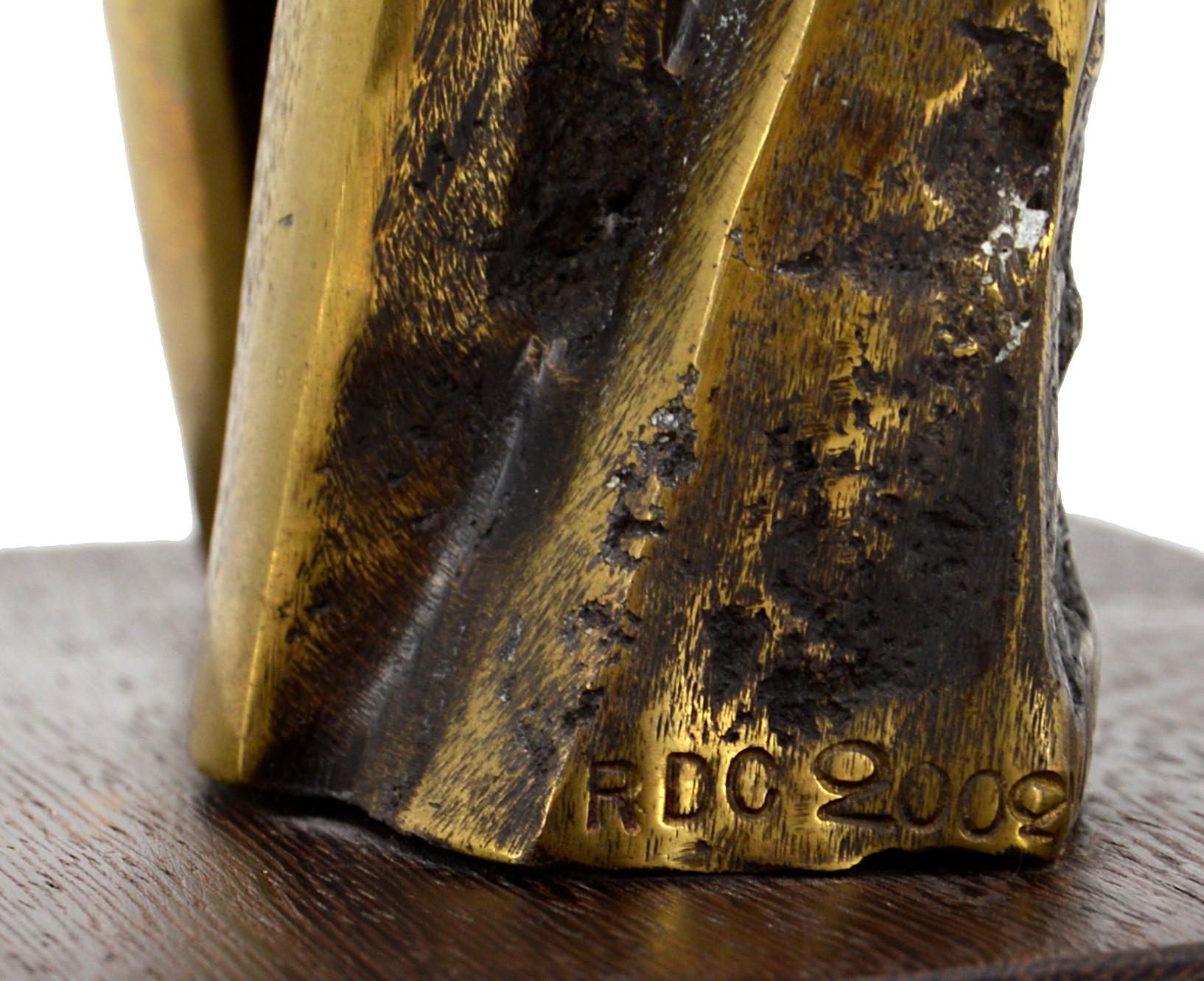 Mayemba Rare Bronze African Women Sculpture, Congo, 2002 In Excellent Condition For Sale In Saint-Amans-des-Cots, FR