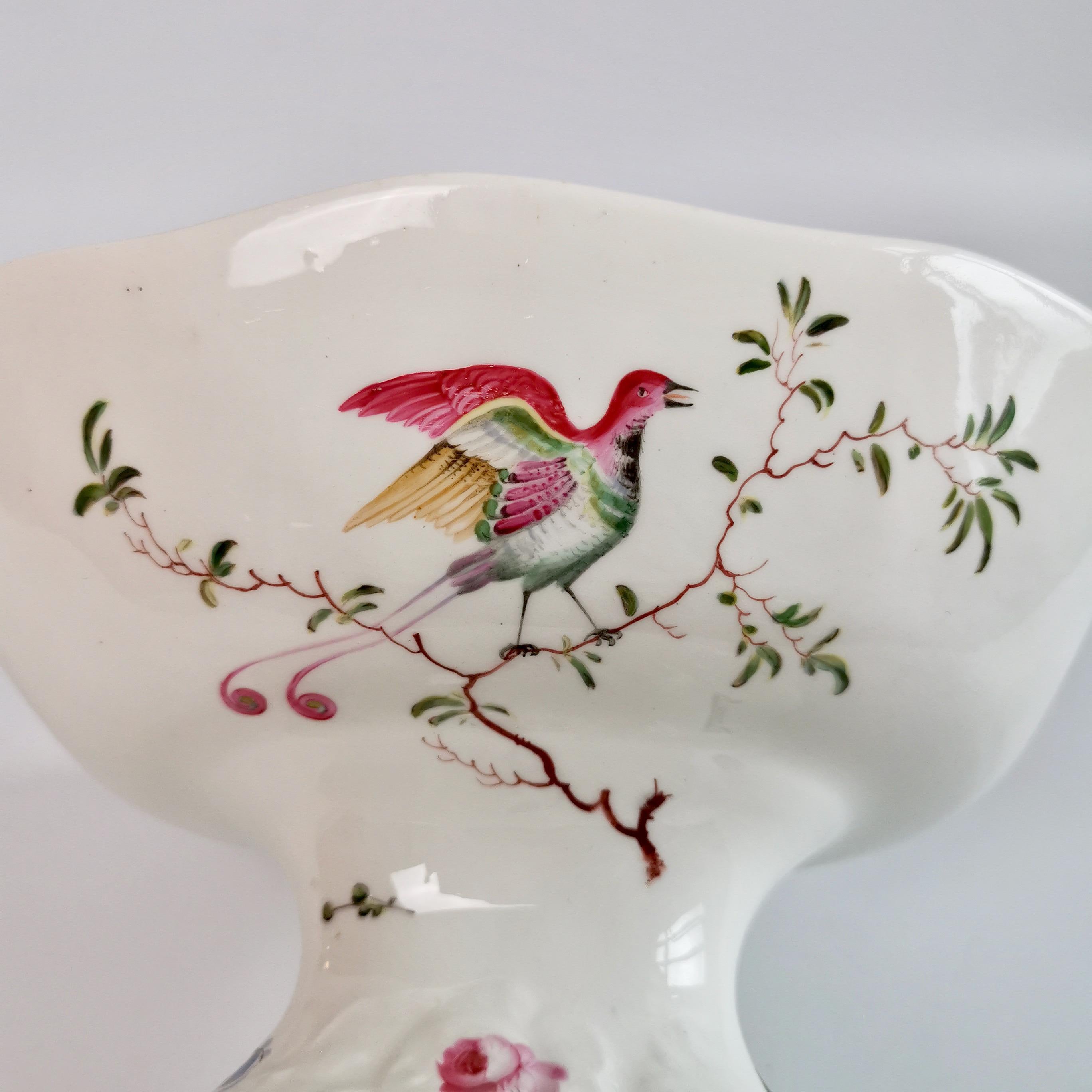 Mayer & Newbold Porcelain Comport, White with Exotic Birds, Regency, ca 1820 In Good Condition In London, GB