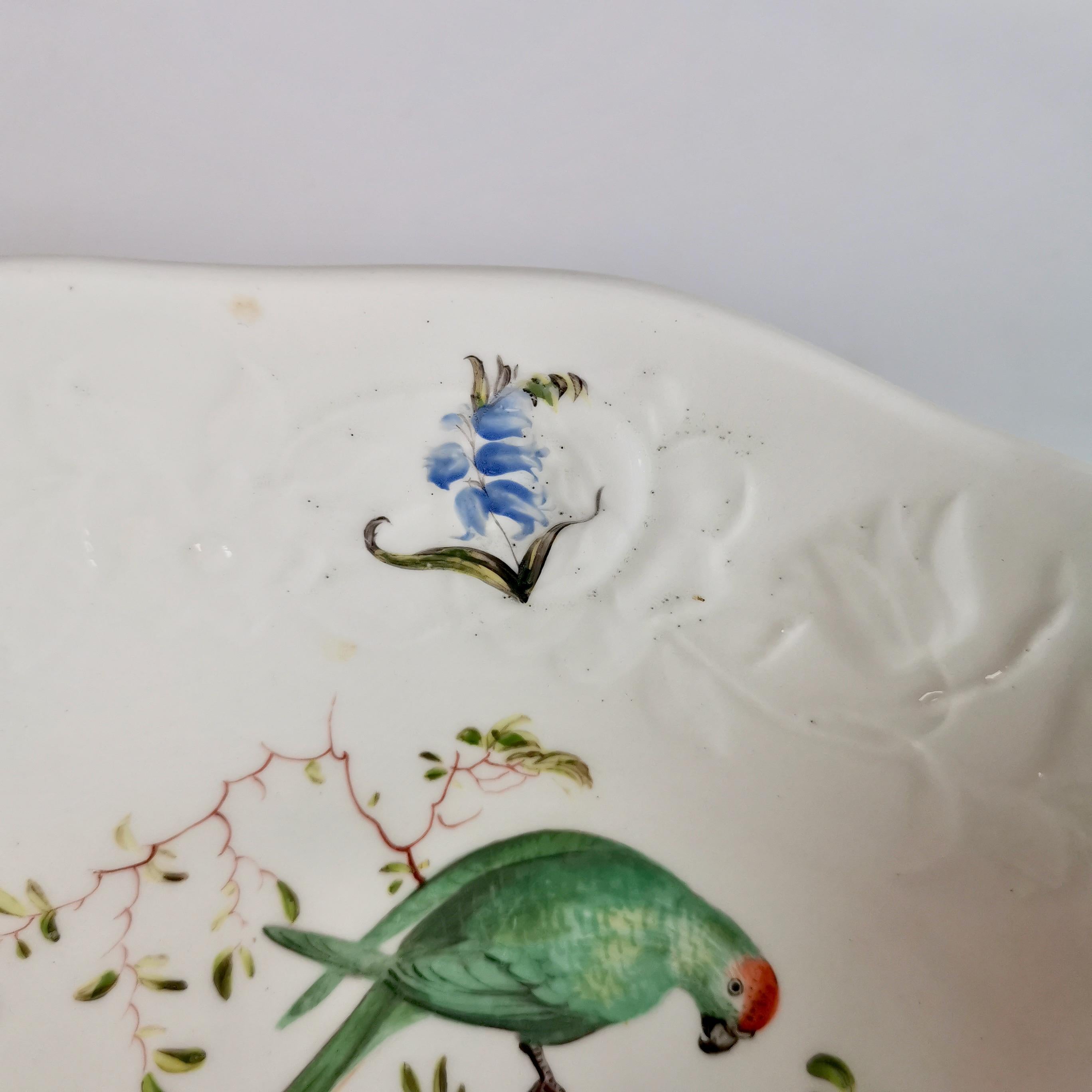Mayer & Newbold Porcelain Comport, White with Exotic Birds, Regency, ca 1820 2
