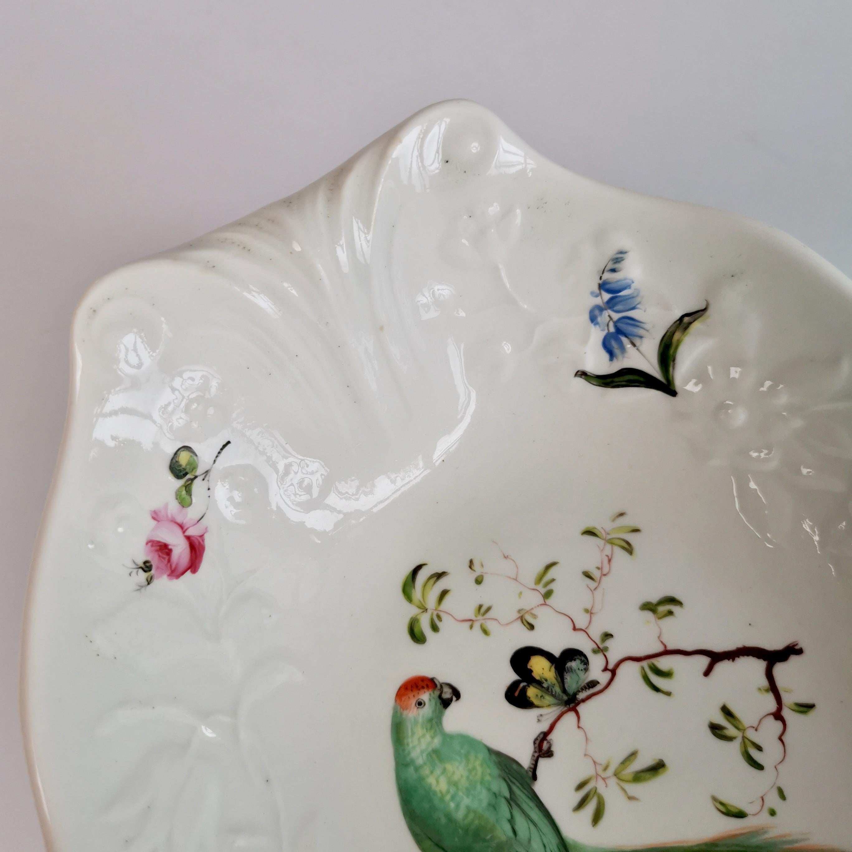 Mayer & Newbold Porcelain Comport, White with Exotic Birds, Regency, ca 1820 3