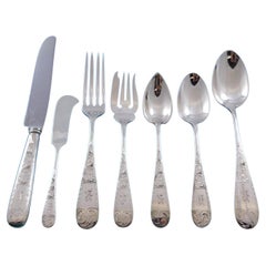Used Mayflower by Schofield Sterling Silver Flatware Set for 12 Service 88 Pieces R