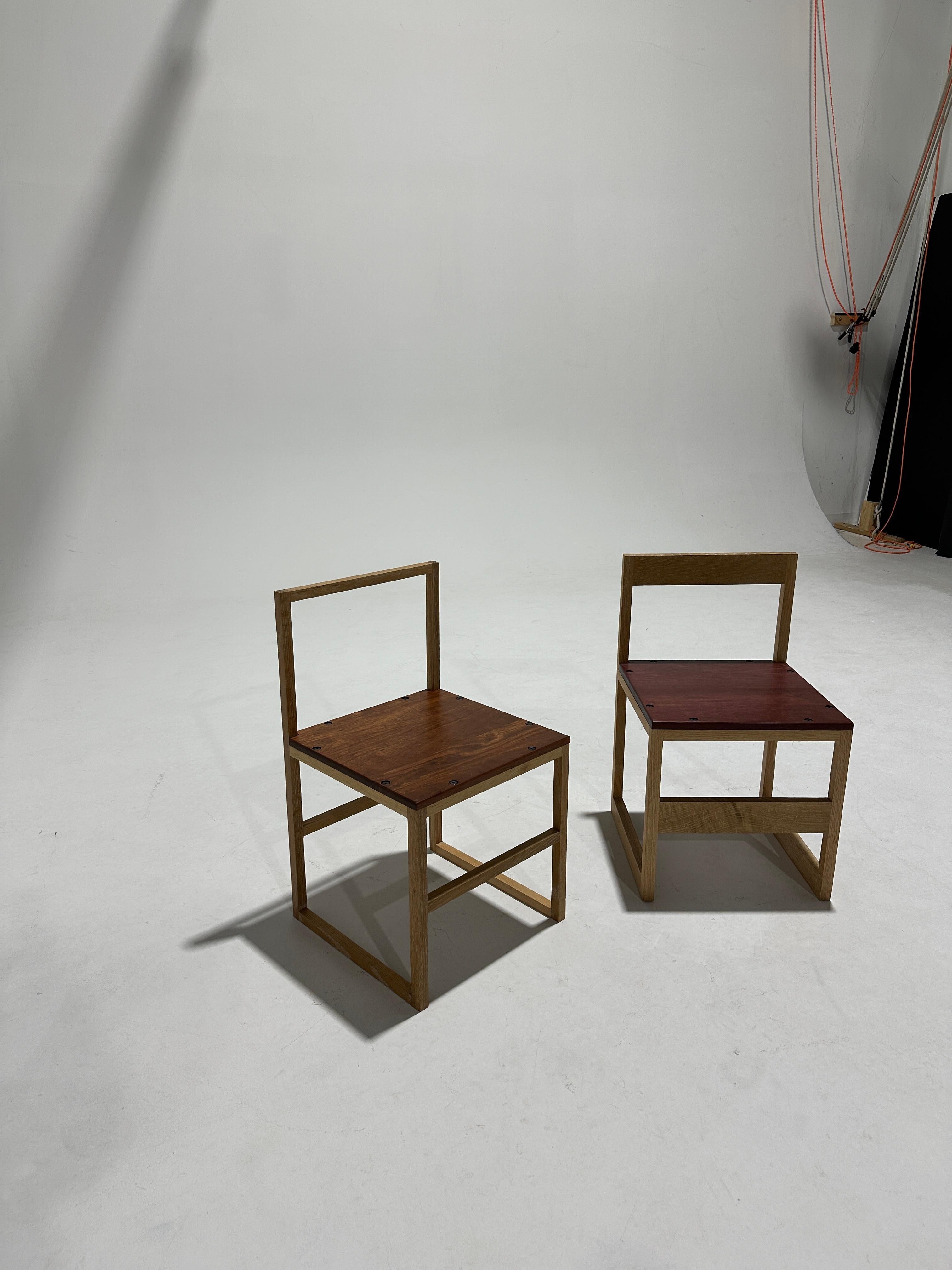 Mayfly Studio – American Craft Beistellstühle aus weißer Eiche (American Arts and Crafts) im Angebot