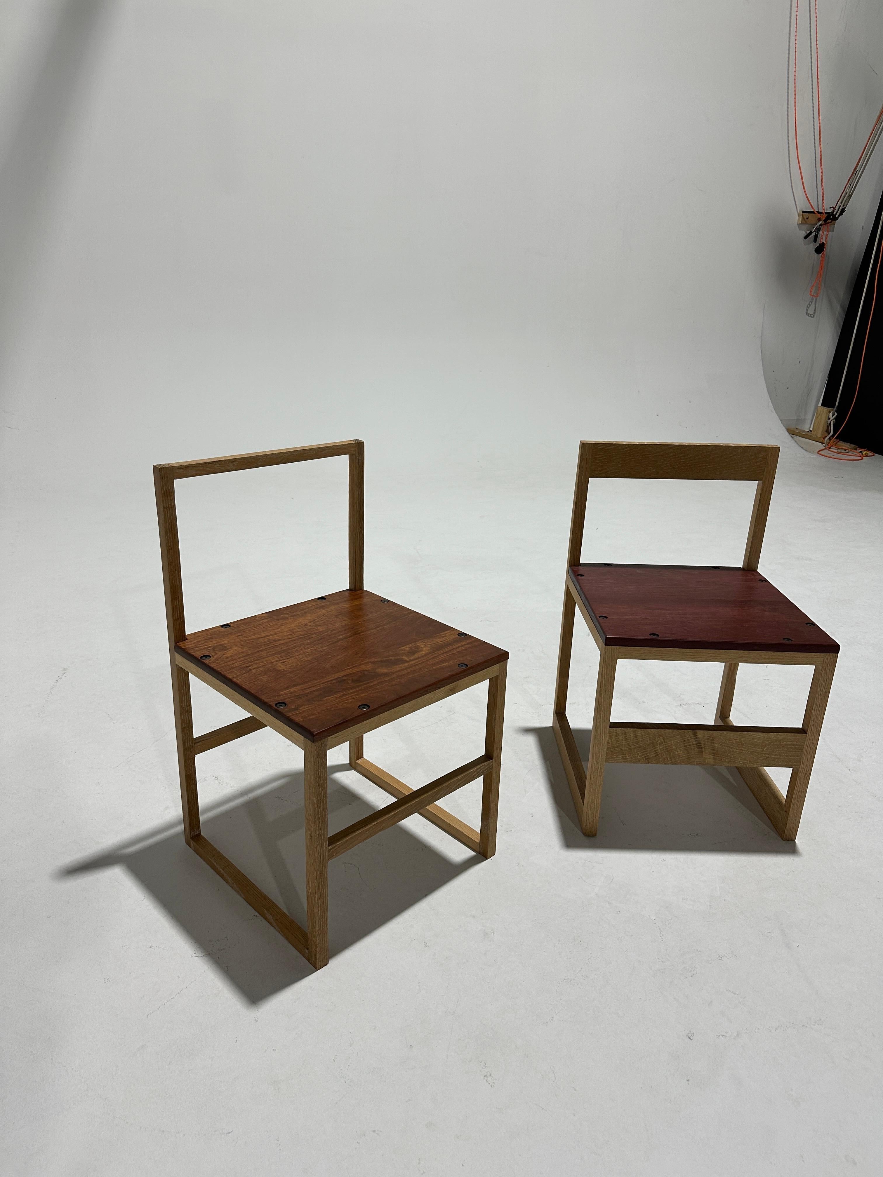 Mayfly Studio - American Craft White Oak Side Chairs In Excellent Condition For Sale In Alpha, NJ