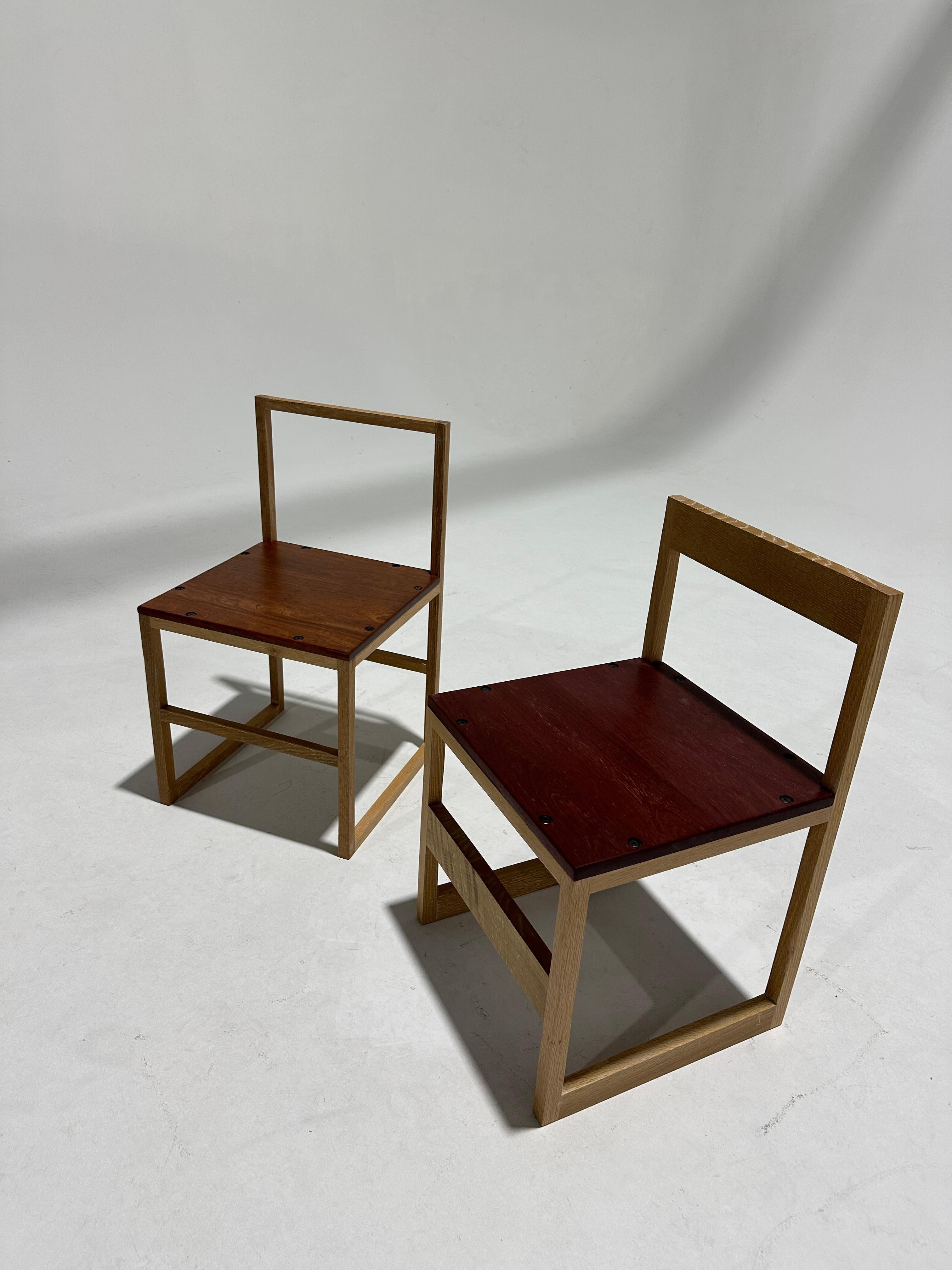 Mayfly Studio – American Craft Beistellstühle aus weißer Eiche (Eichenholz) im Angebot
