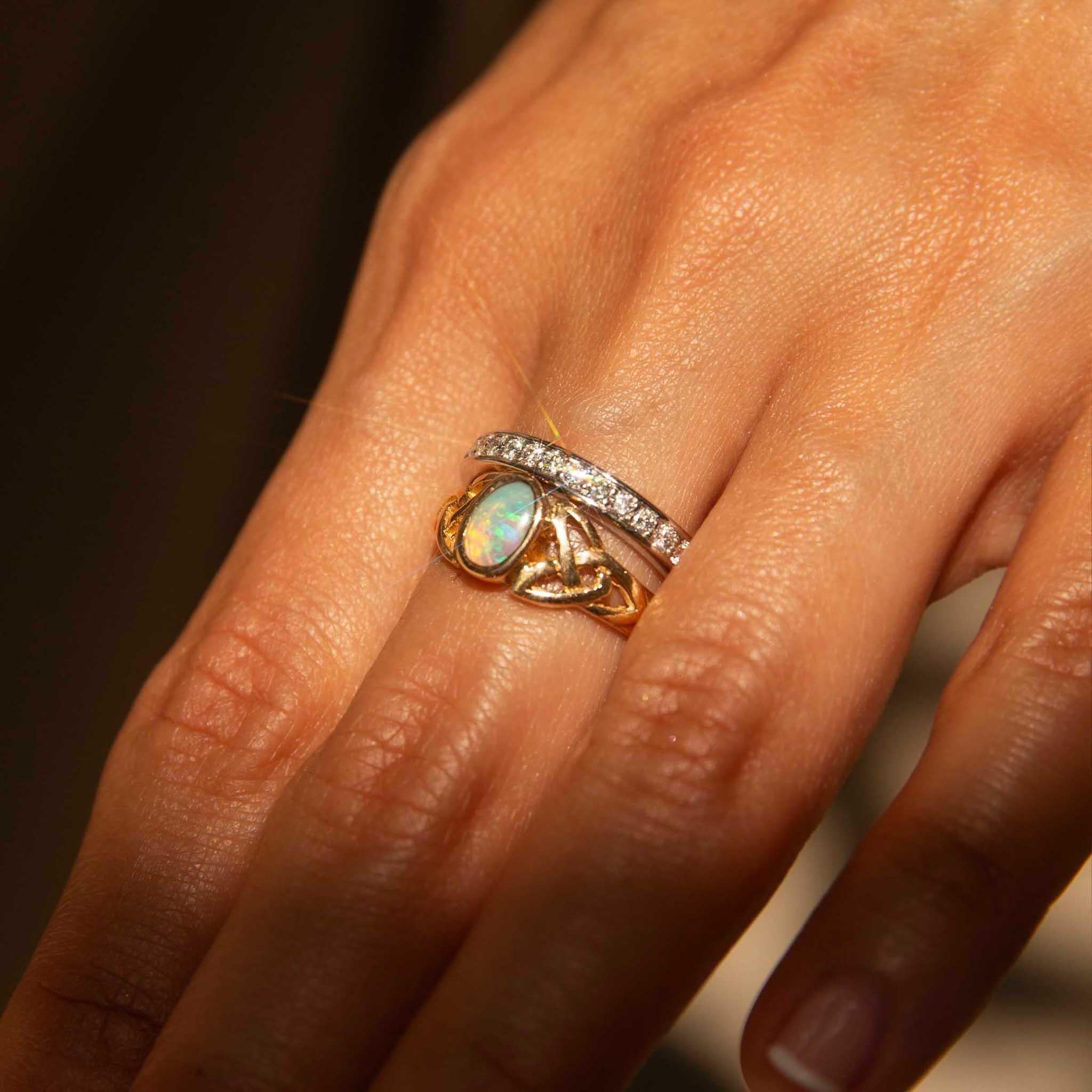 Our 18ct white gold Maylee Ring is like a celestial tapestry, woven with the brilliance of stars. Its diamonds, each a tiny constellation of light, sparkle against the gleaming gold, orchestrating a dazzling symphony of radiance. The band, with its